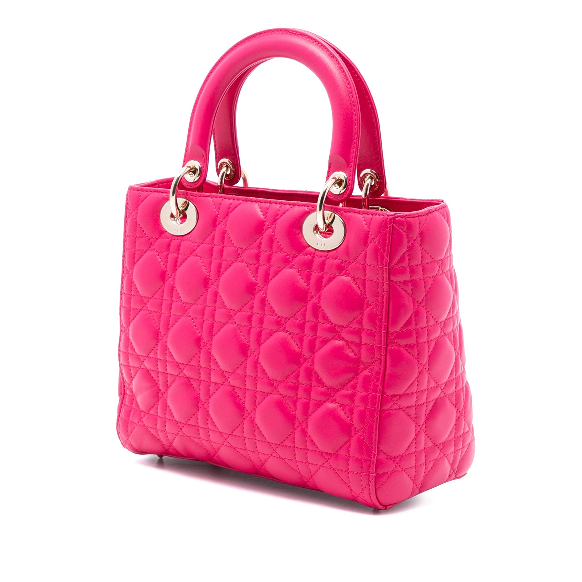 Dior Medium Lambskin Cannage Lady Dior