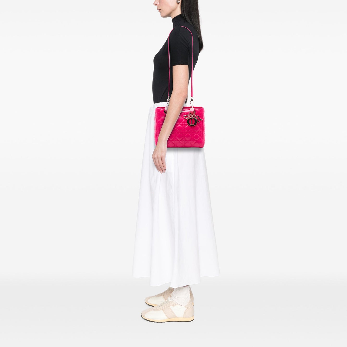 Dior Medium Lambskin Cannage Lady Dior