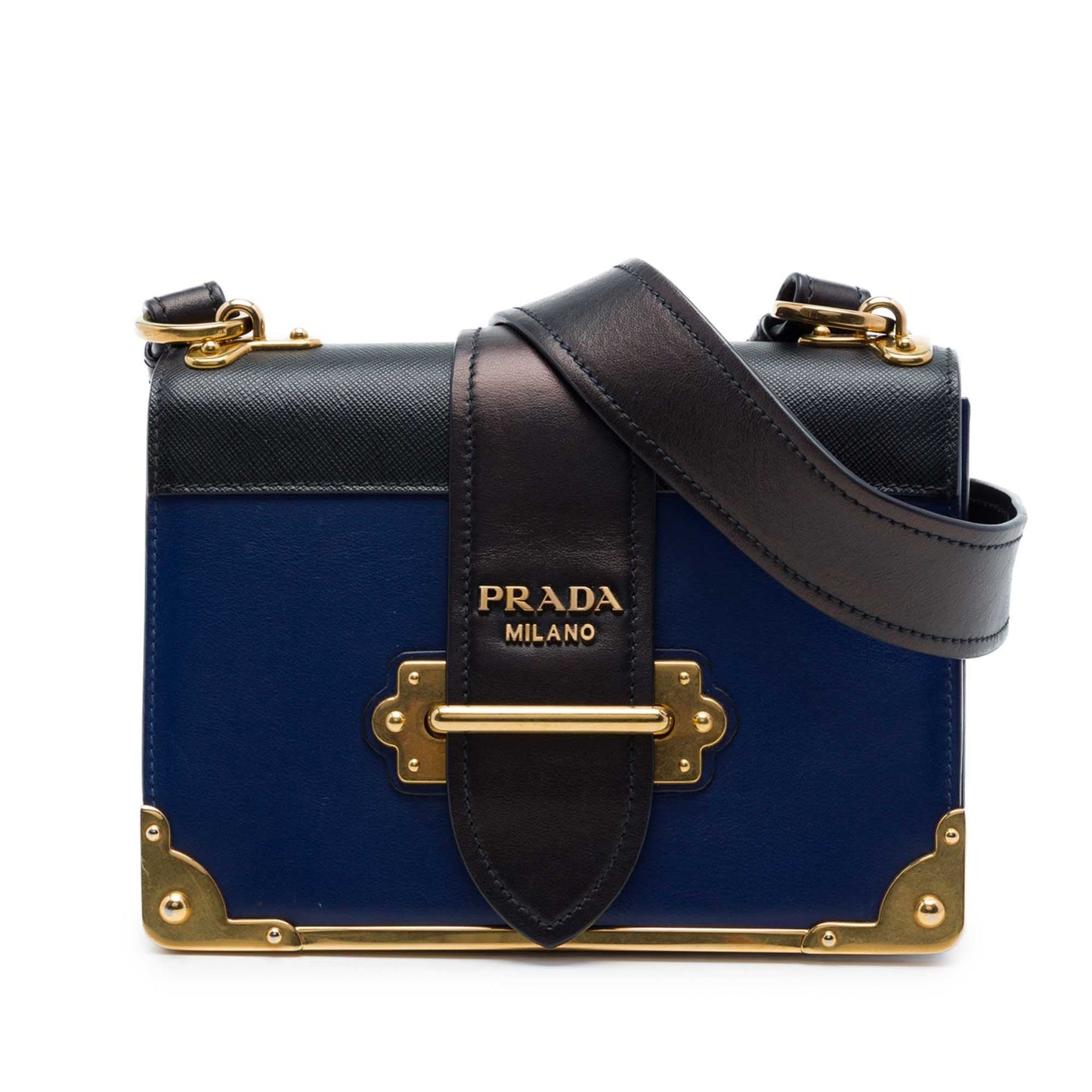 Prada Saffiano Trimmed City Calf Cahier Crossbody