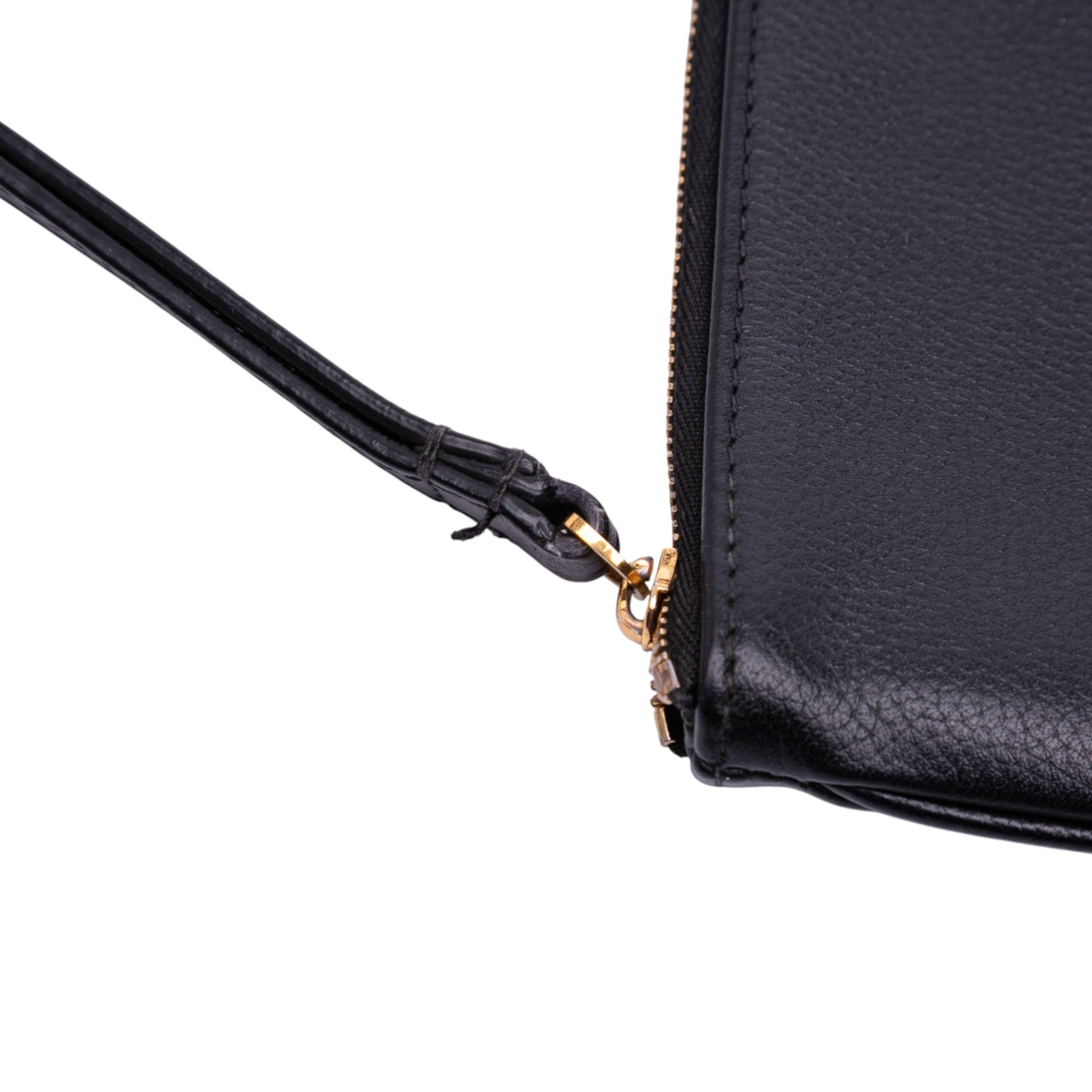 Balenciaga Leather Ville Logo Clutch