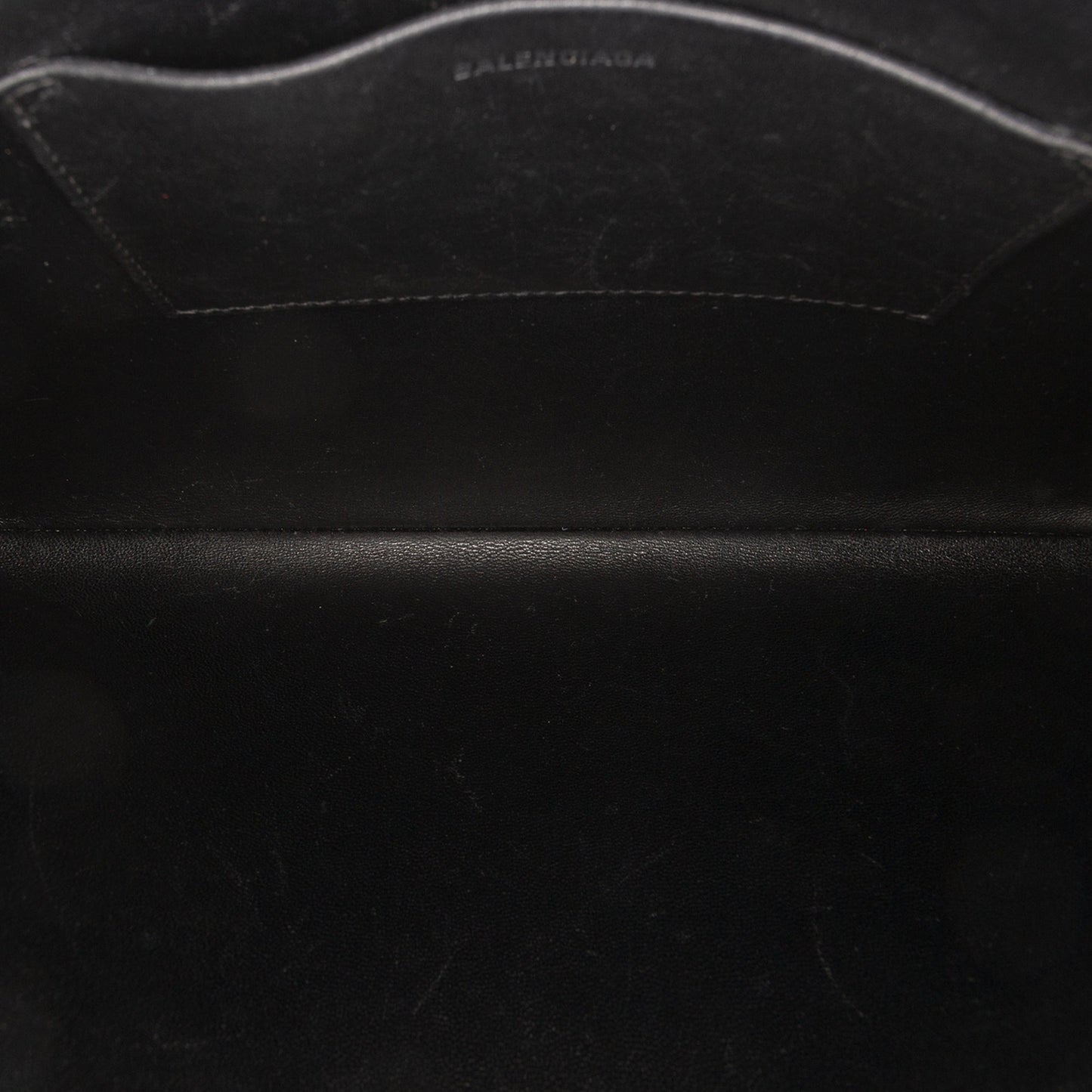 Balenciaga Leather Ville Logo Clutch