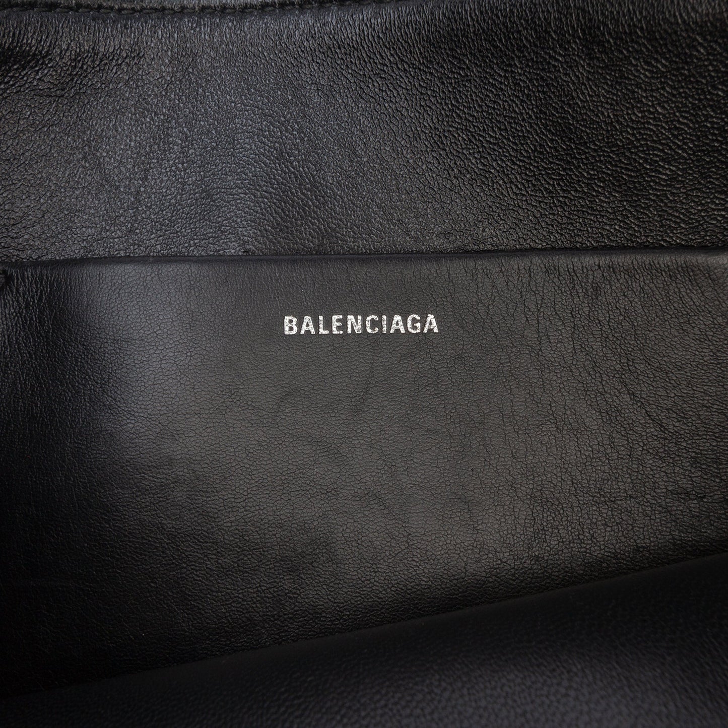 Balenciaga Leather Ville Logo Clutch