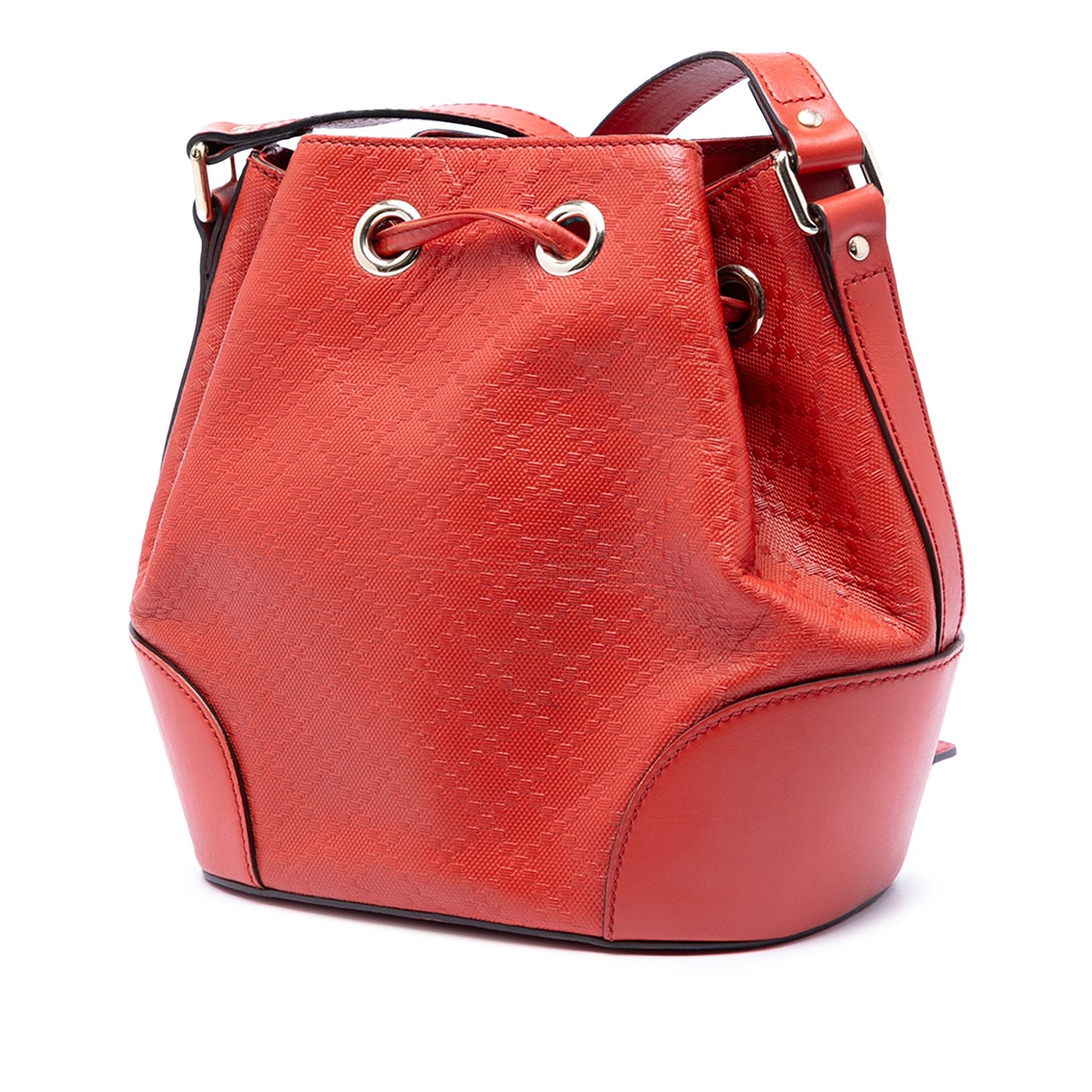 Gucci Diamante Leather Bright Bucket Bag
