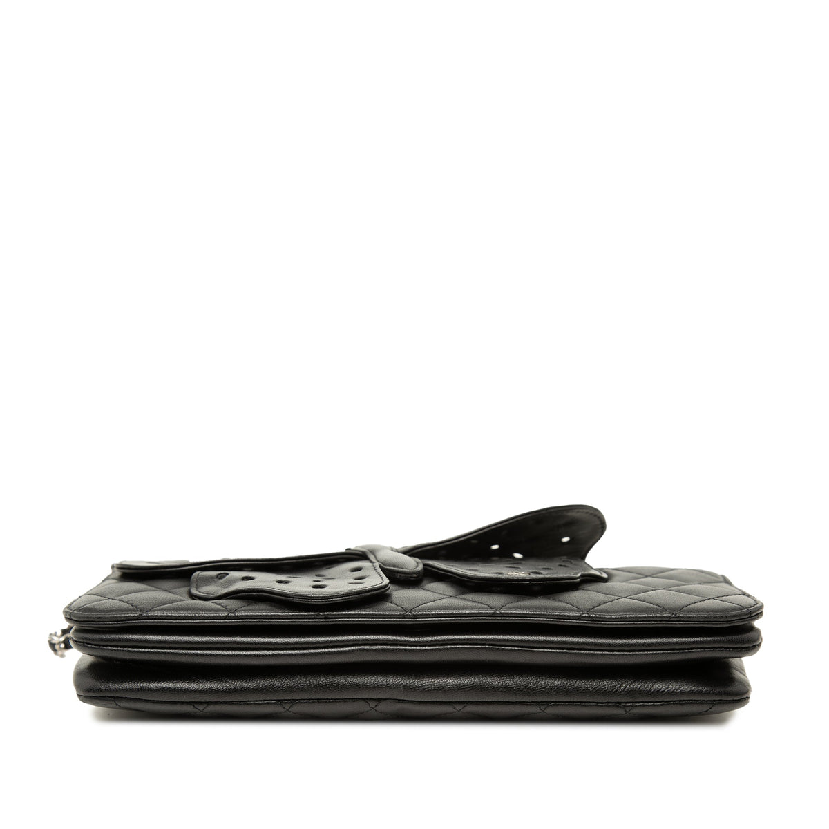 Chanel Quilted Lambskin Butterfly Clutch With Chain