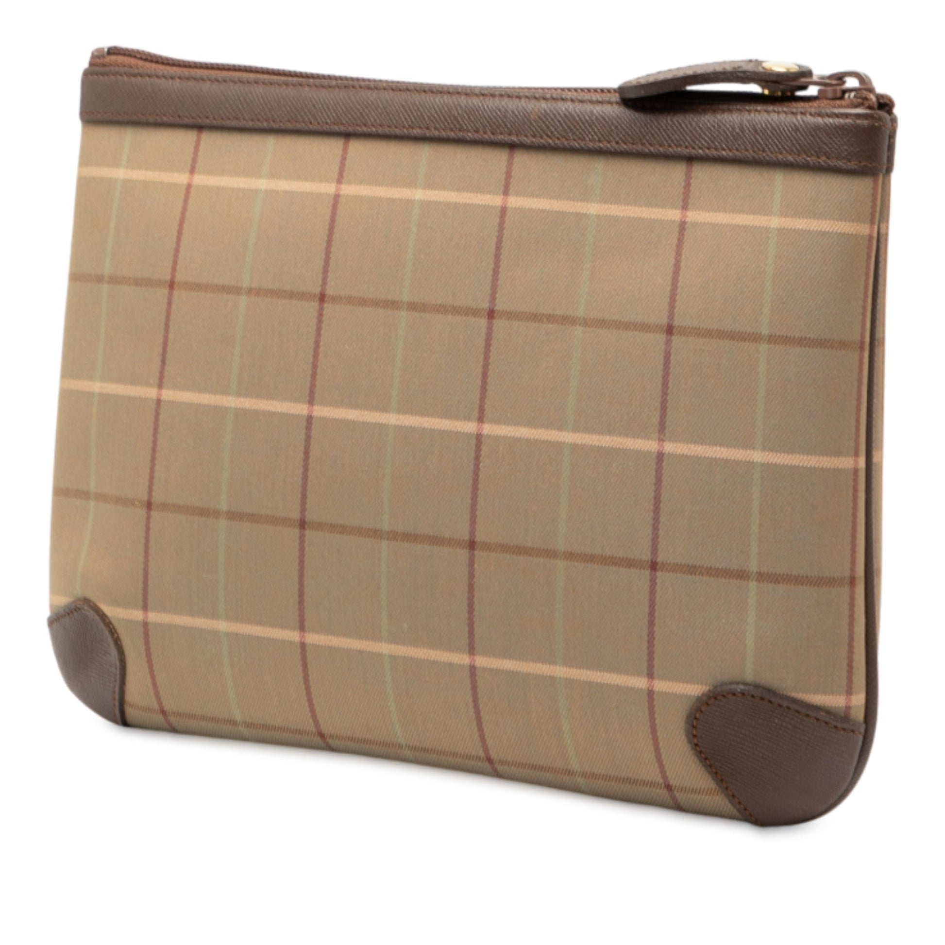 Burberry Vintage Check Canvas Clutch