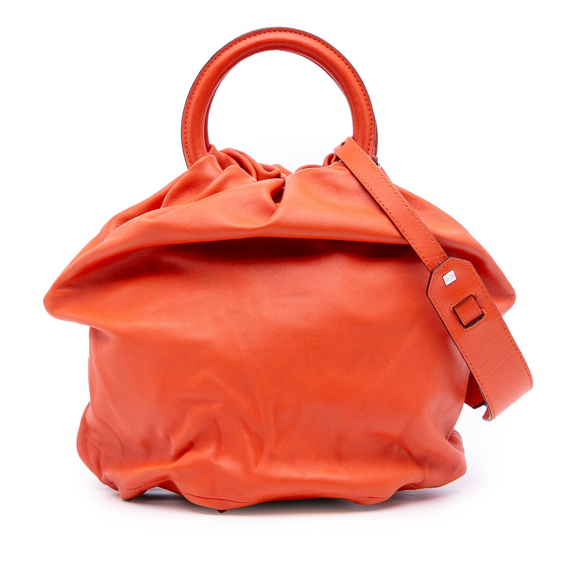LOEWE Small Gathered Lambskin Bounce Bag