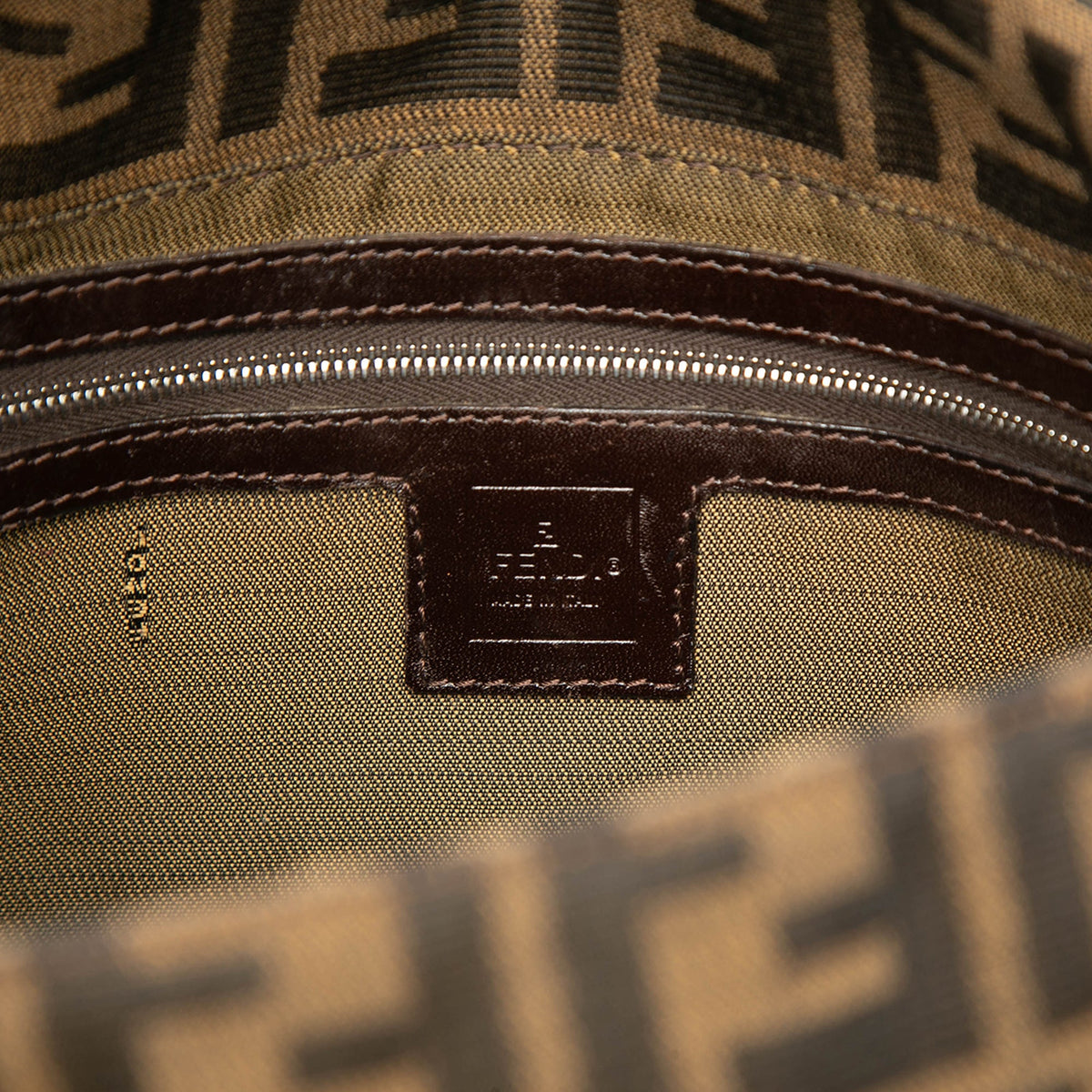 Fendi Zucca Canvas Mamma Forever — Brown