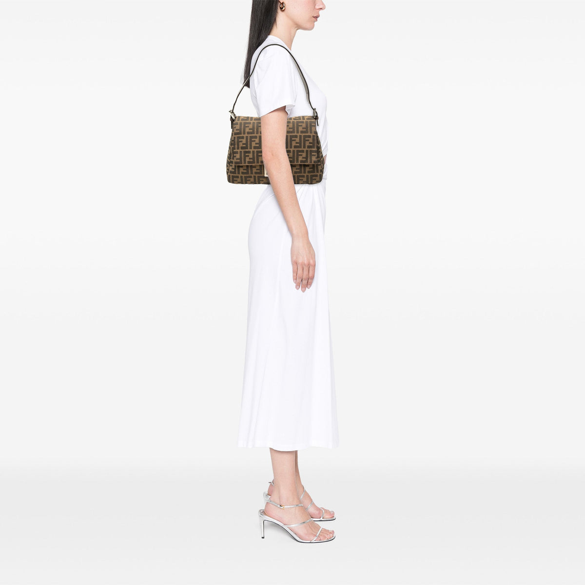 Fendi Zucca Canvas Mamma Forever — Brown