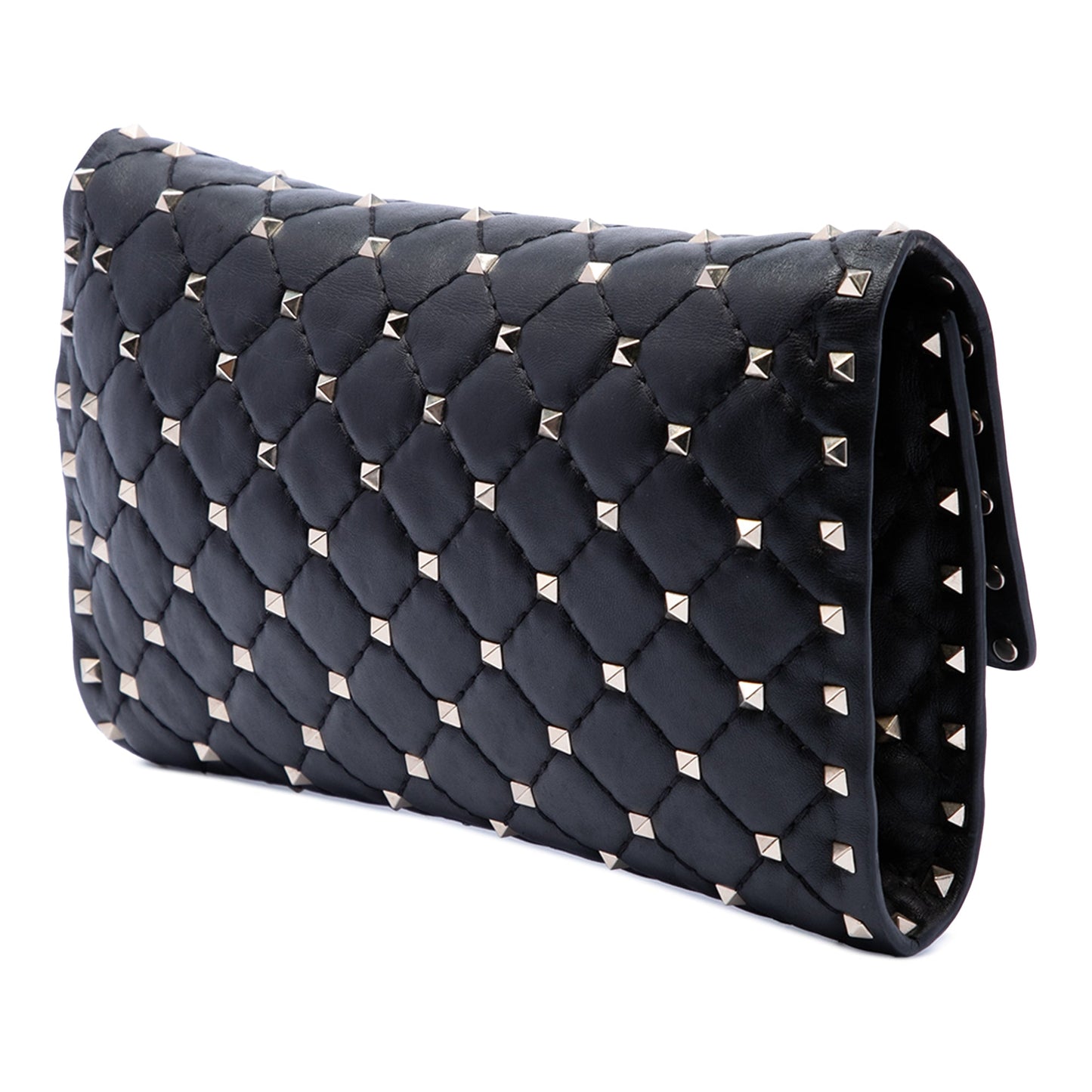 Valentino Nappa Rockstud Spike Wallet On Chain
