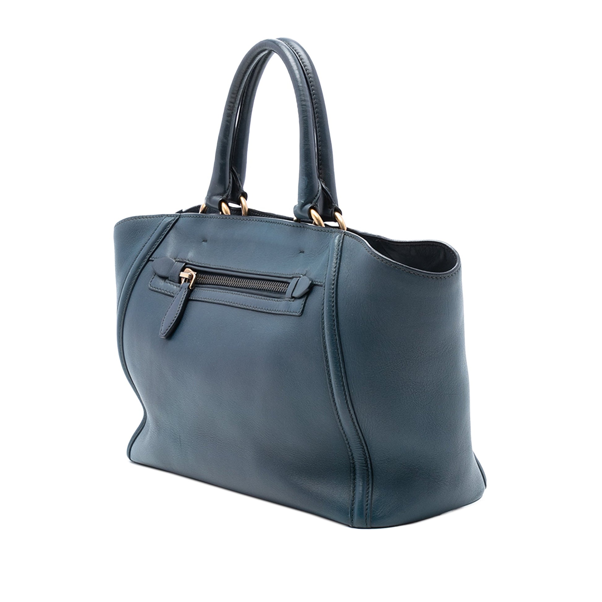 Prada Large Visone City Calf Double Handle Shopping Tote