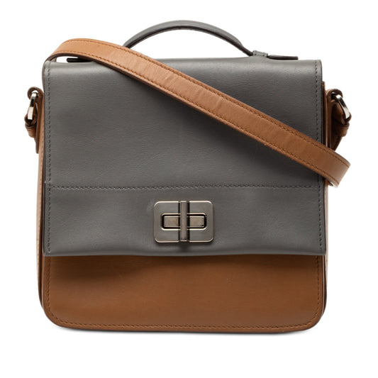 Prada Bicolor City Calf Satchel