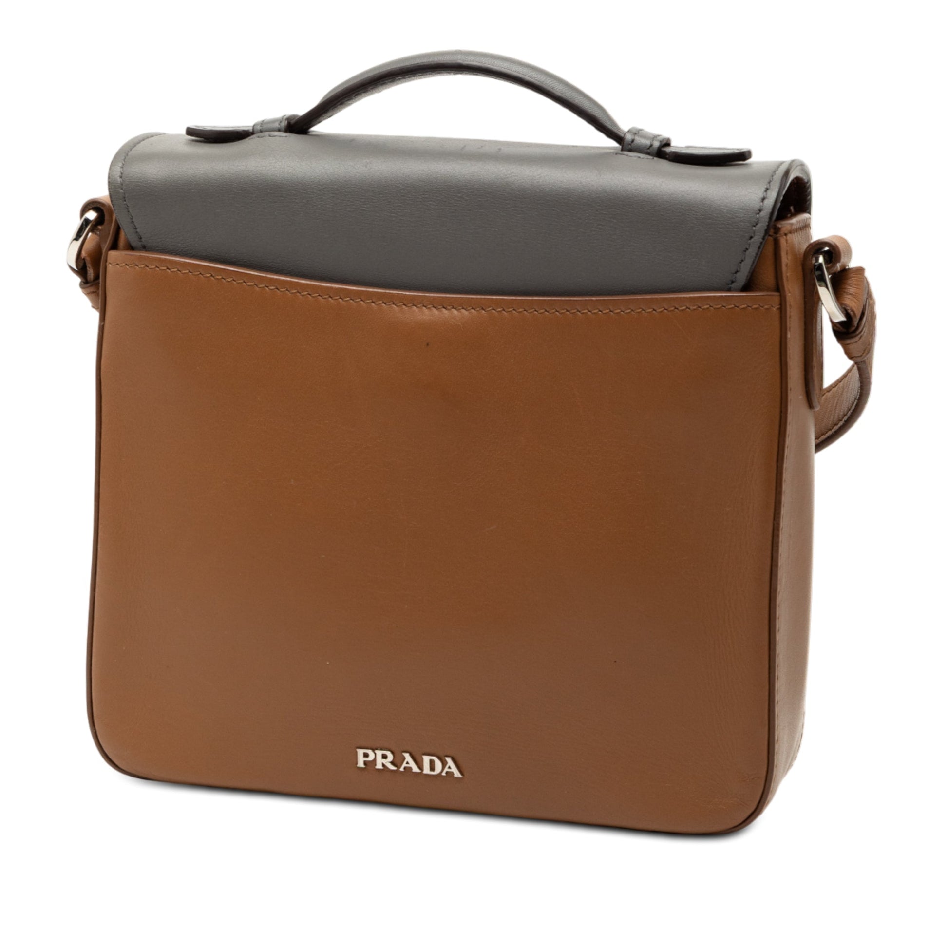 Prada Bicolor City Calf Satchel