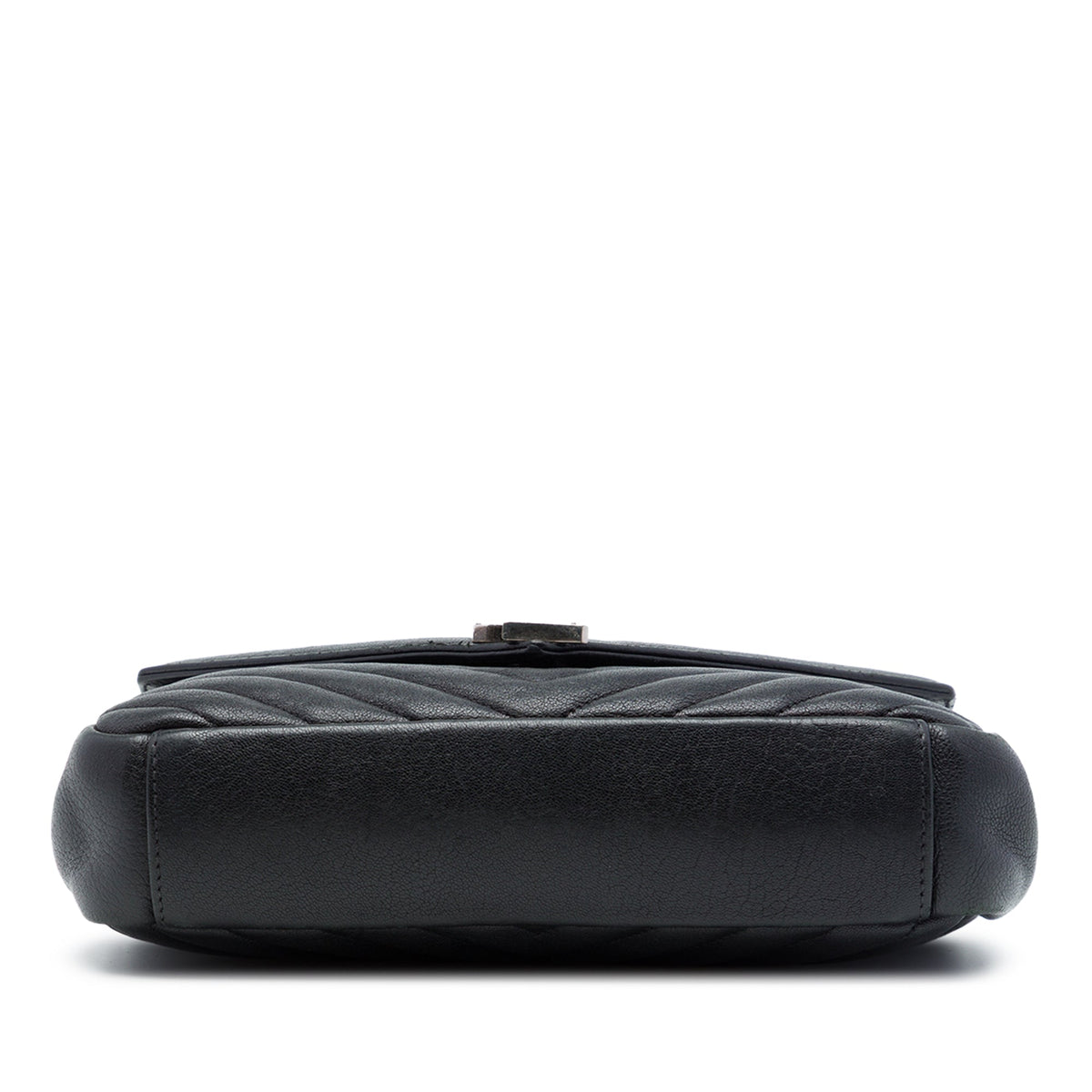 Saint Laurent Medium Chevron Sheepskin Monogram College Satchel