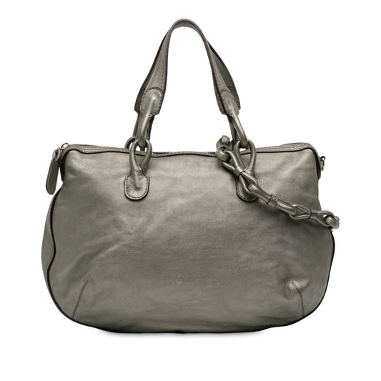 LOEWE Metallic Leather Fiesta Satchel