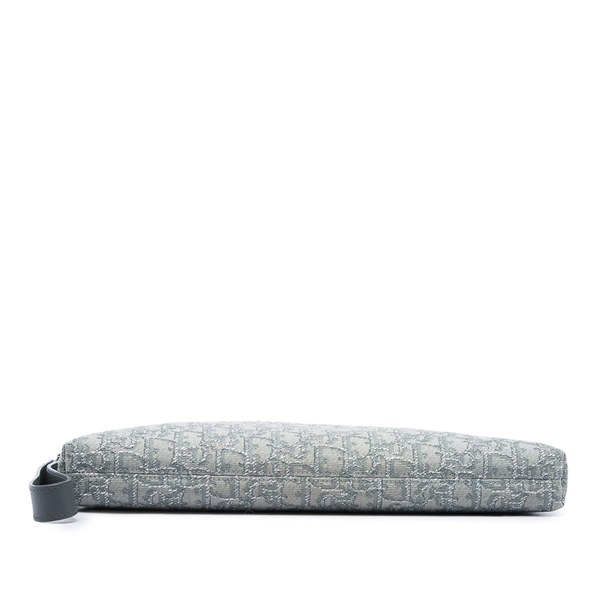 Dior Oblique Canvas A4 Zipped Pouch — Gray