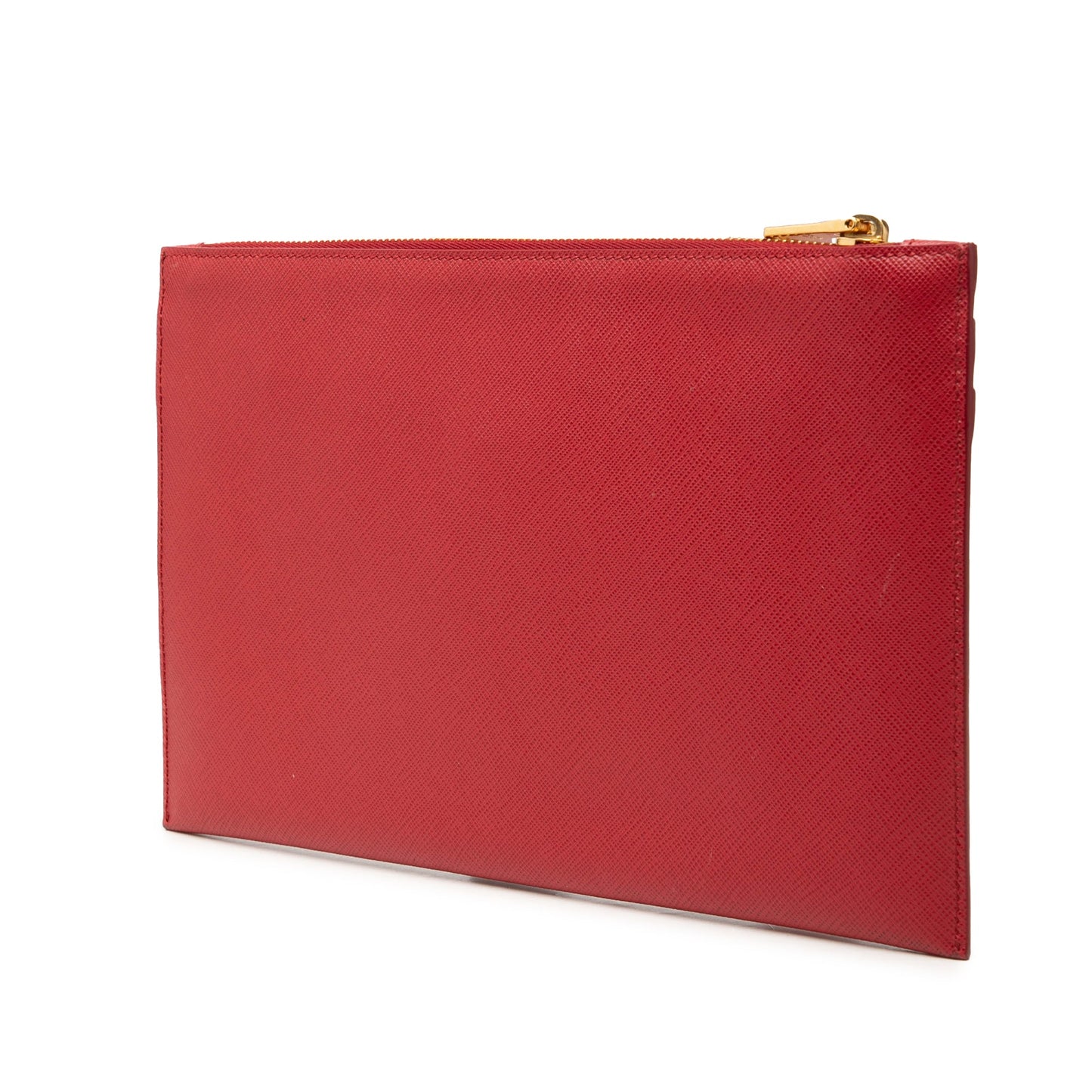 Prada Tricolor Saffiano Zippered Portfolio Clutch