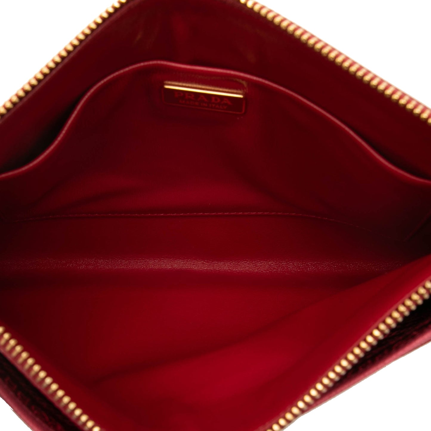 Prada Tricolor Saffiano Zippered Portfolio Clutch