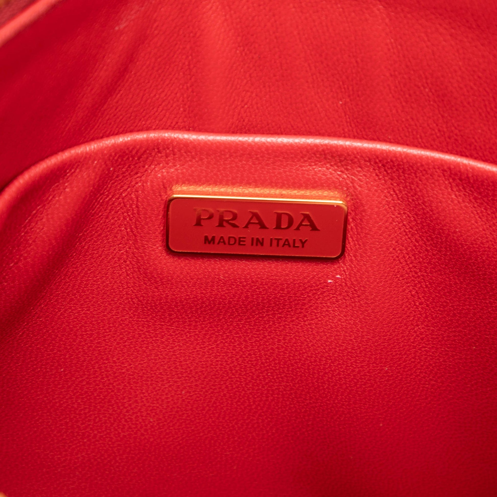Prada Tricolor Saffiano Zippered Portfolio Clutch