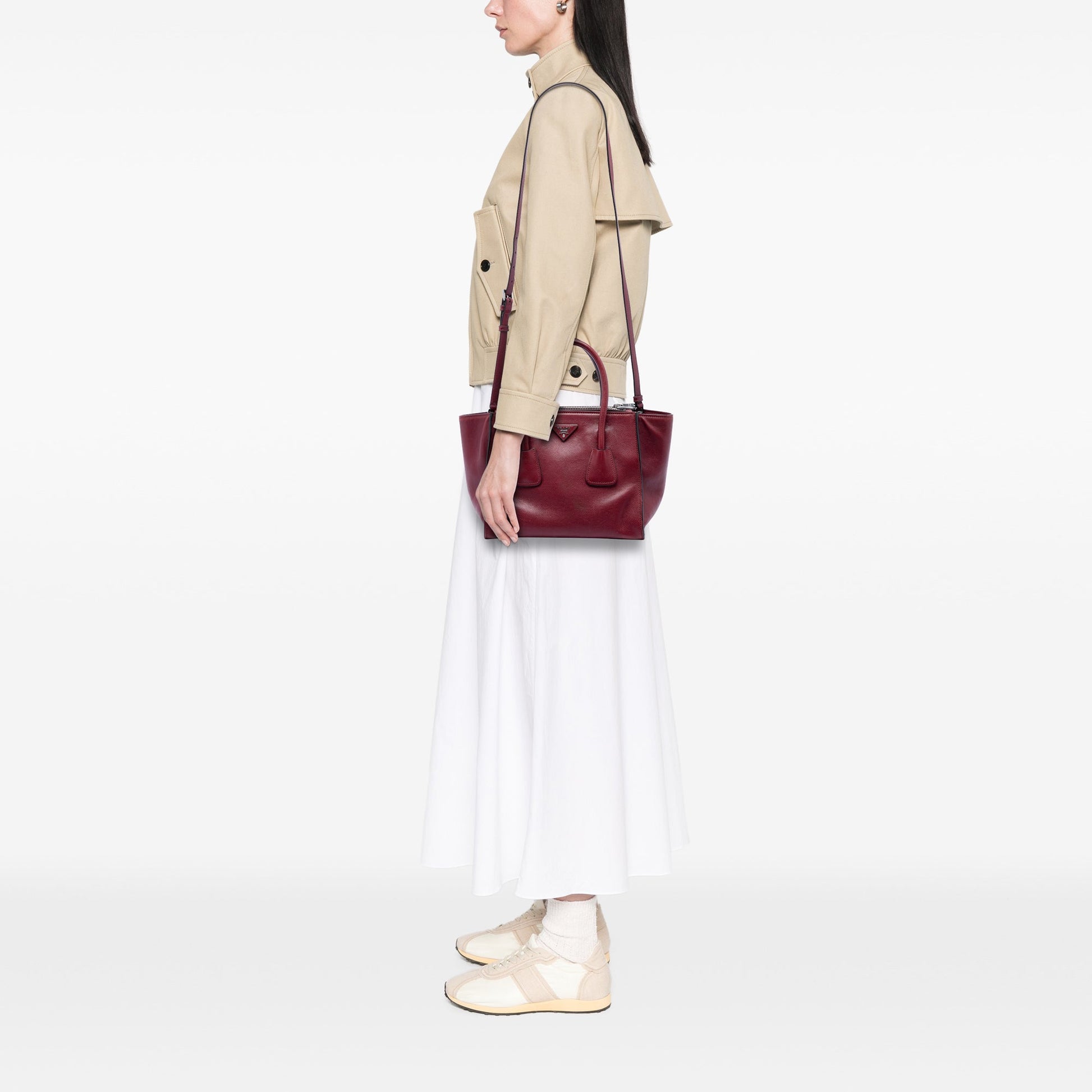 Prada Glace Calf Twin Pocket Satchel