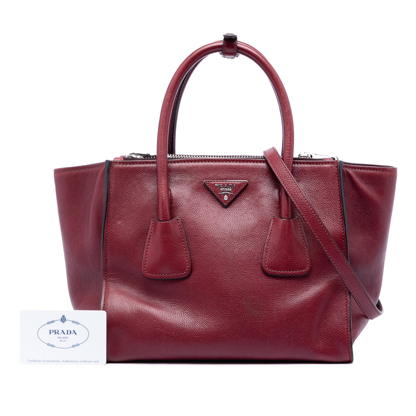 Prada Glace Calf Twin Pocket Satchel
