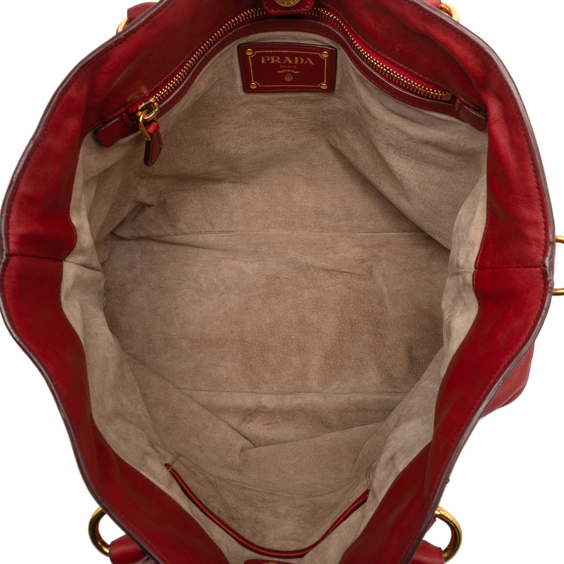 Prada Soft Calfskin Open Convertible Shopping Tote