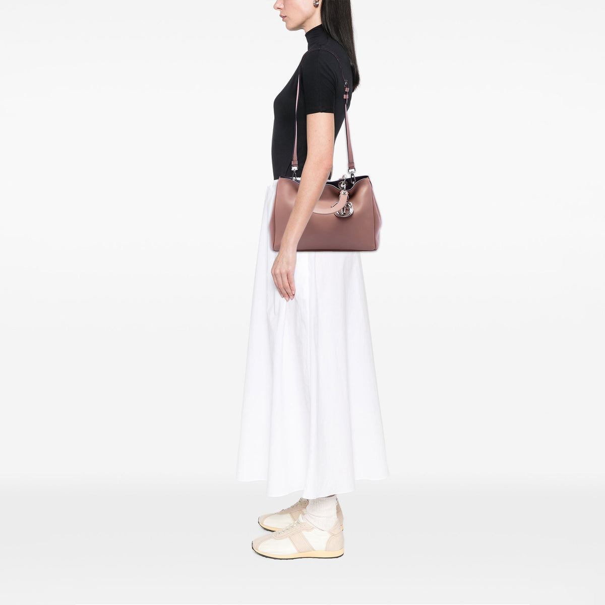 Dior Medium Leather Diorissimo Satchel — Pink