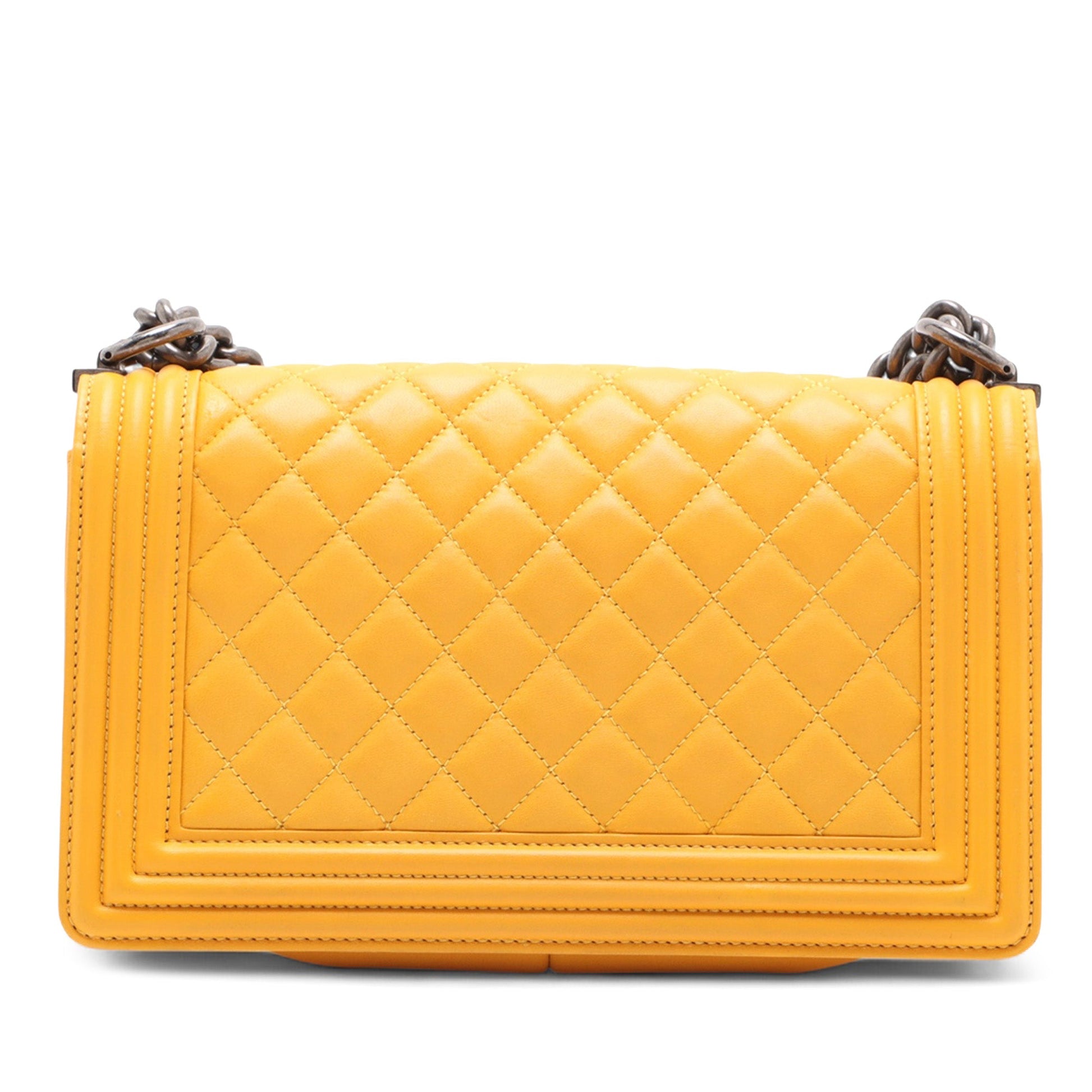Chanel Old Medium Quilted Lambskin Boy Flap