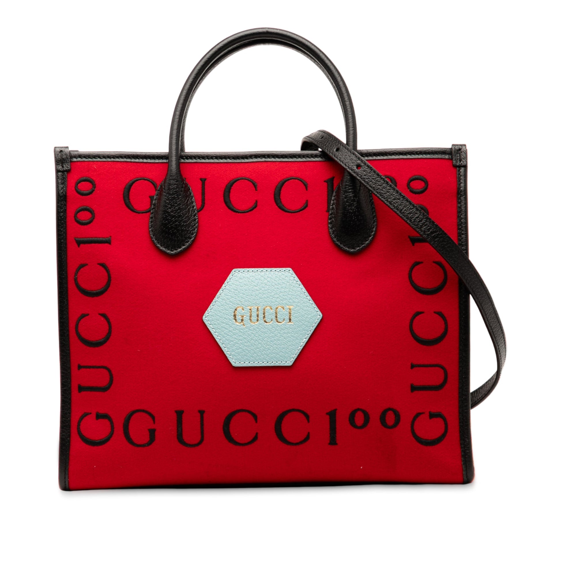 Gucci Felt 100 Centennial Satchel