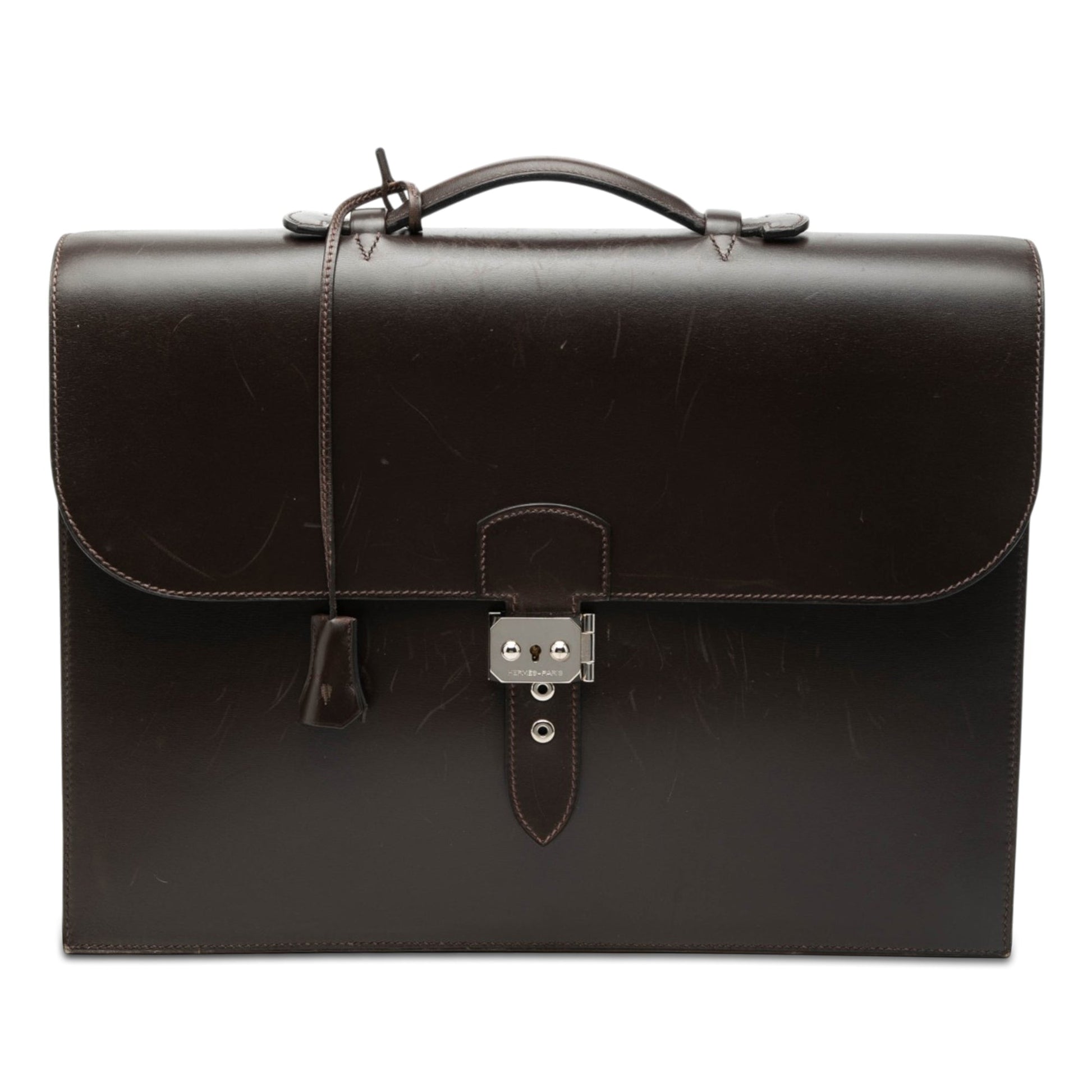 Hermès Box Calf Sac A Depeches 38