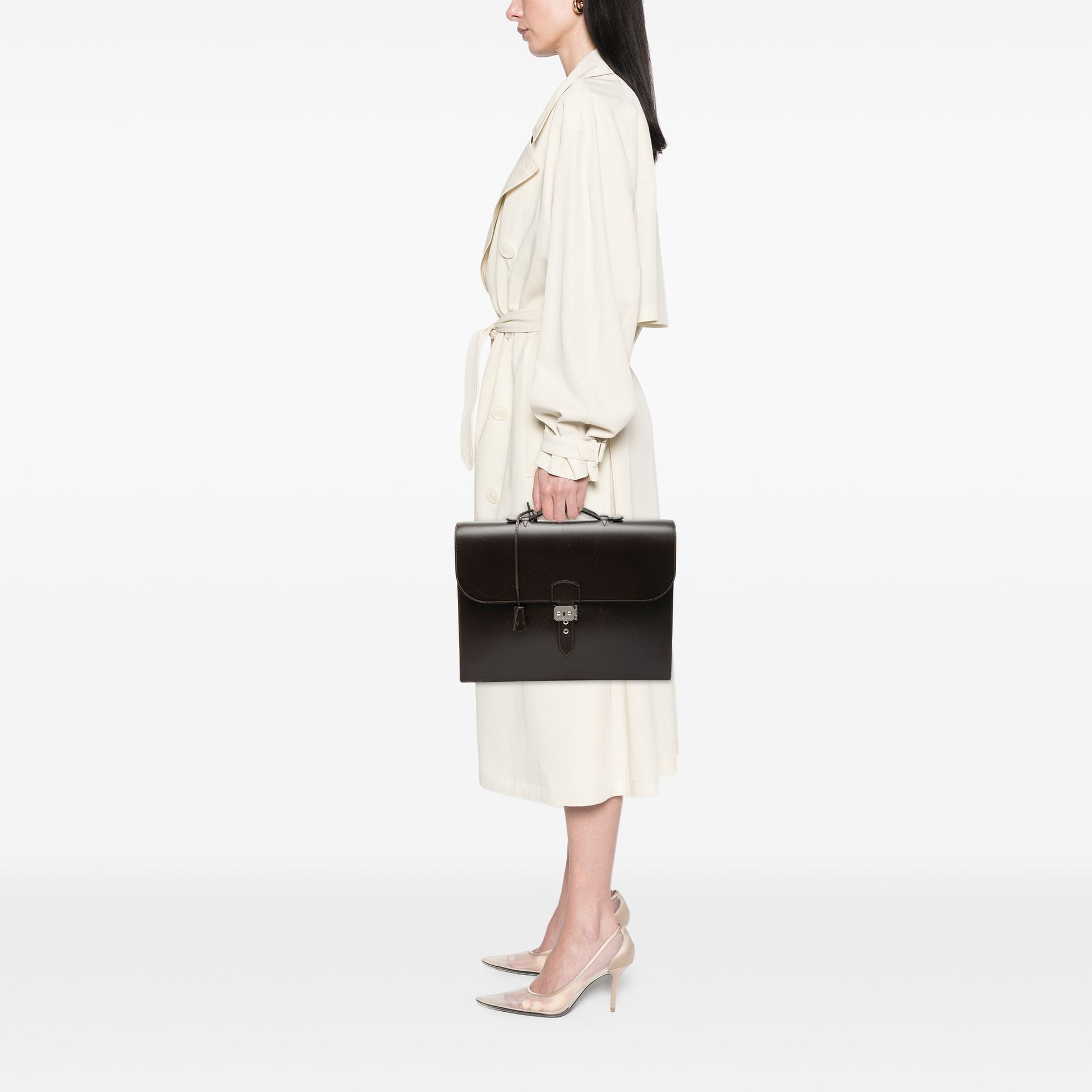 Hermès Box Calf Sac A Depeches 38