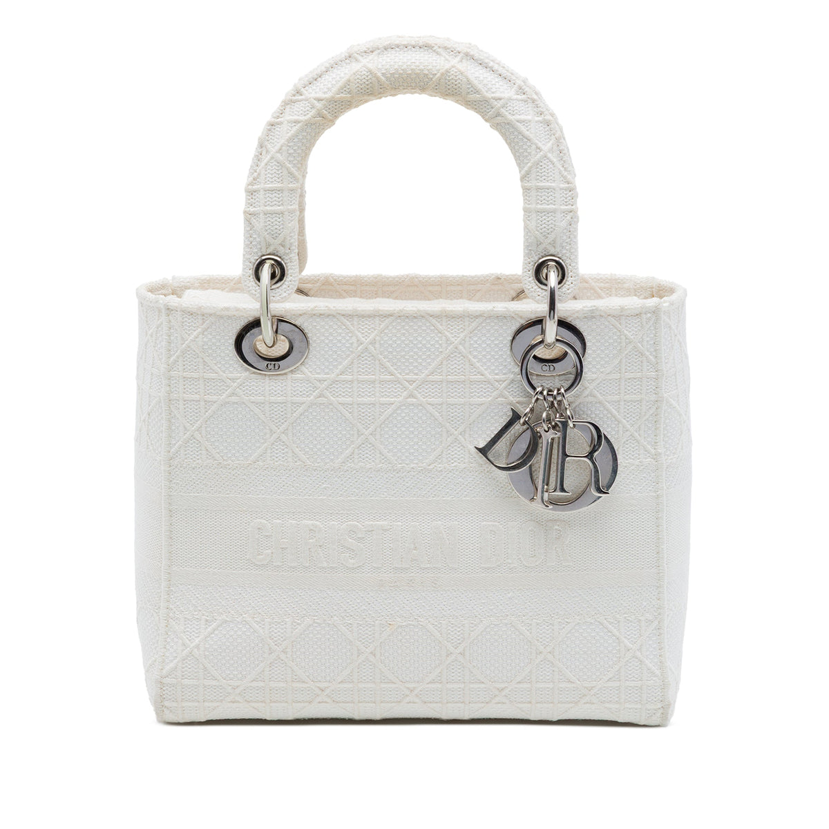 Dior Medium Embroidered Canvas Cannage Lady D Lite