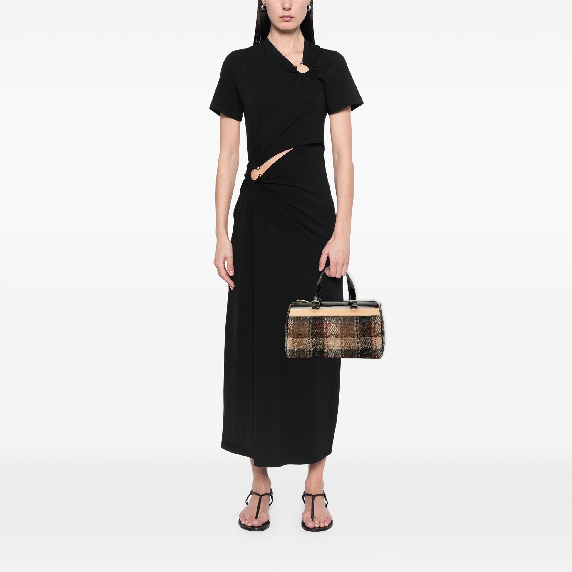 Burberry Plaid Wool Boston Bag