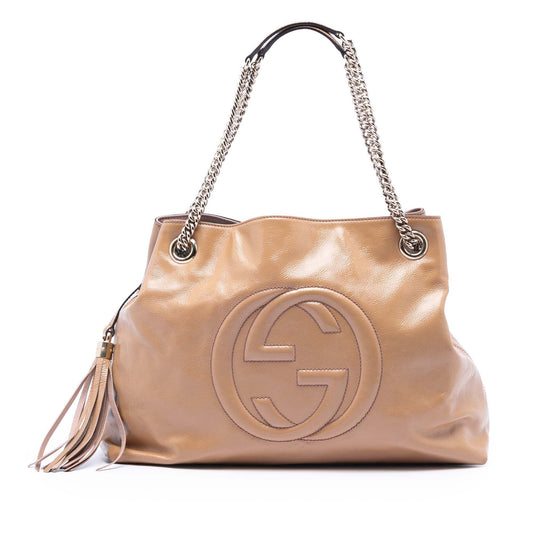 Gucci Medium Patent Soho Chain Tote