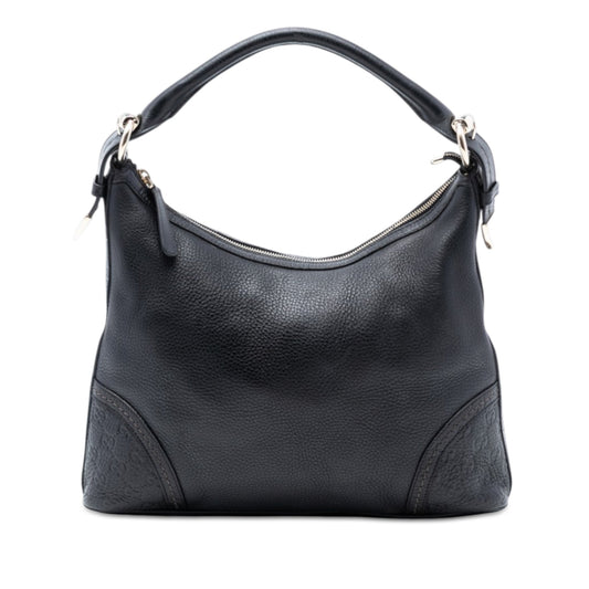 Gucci Medium Pebbled Calfskin Guccissima Trim Signoria Shoulder Bag
