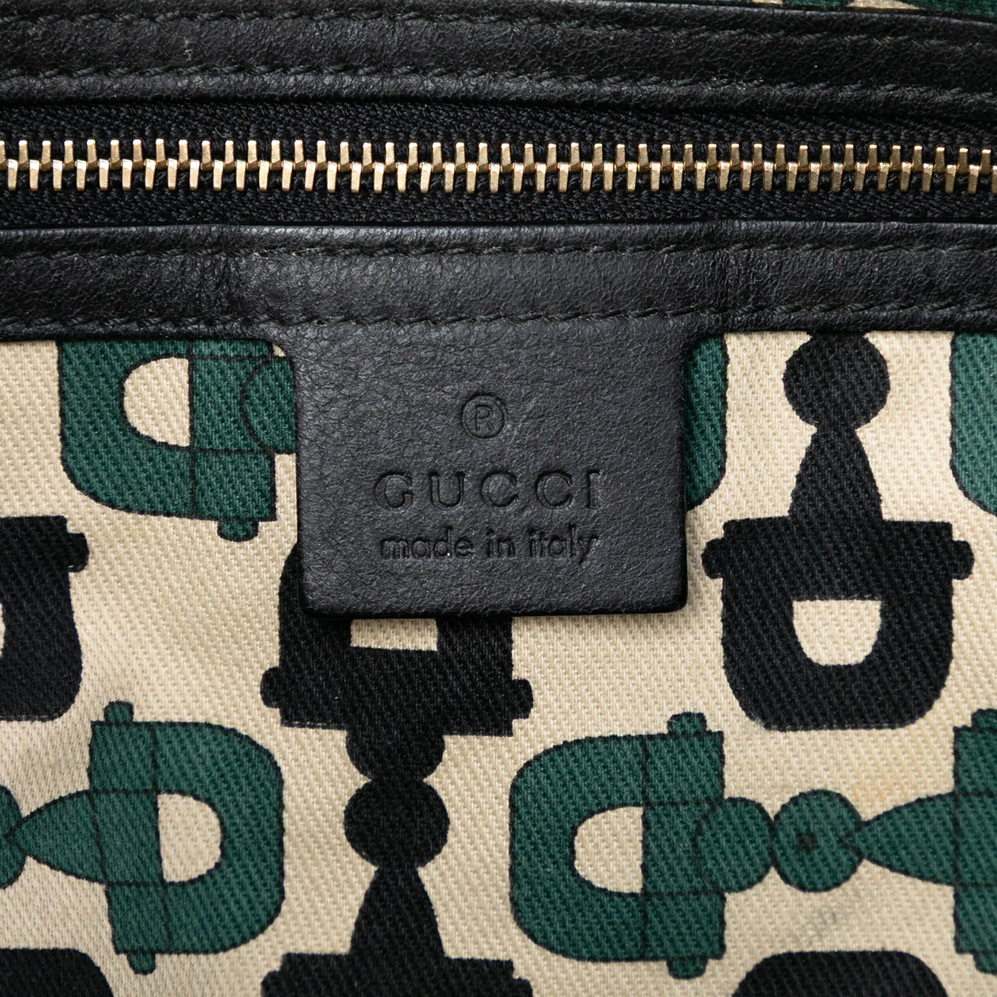 Gucci Medium Pebbled Calfskin Guccissima Trim Signoria Shoulder Bag