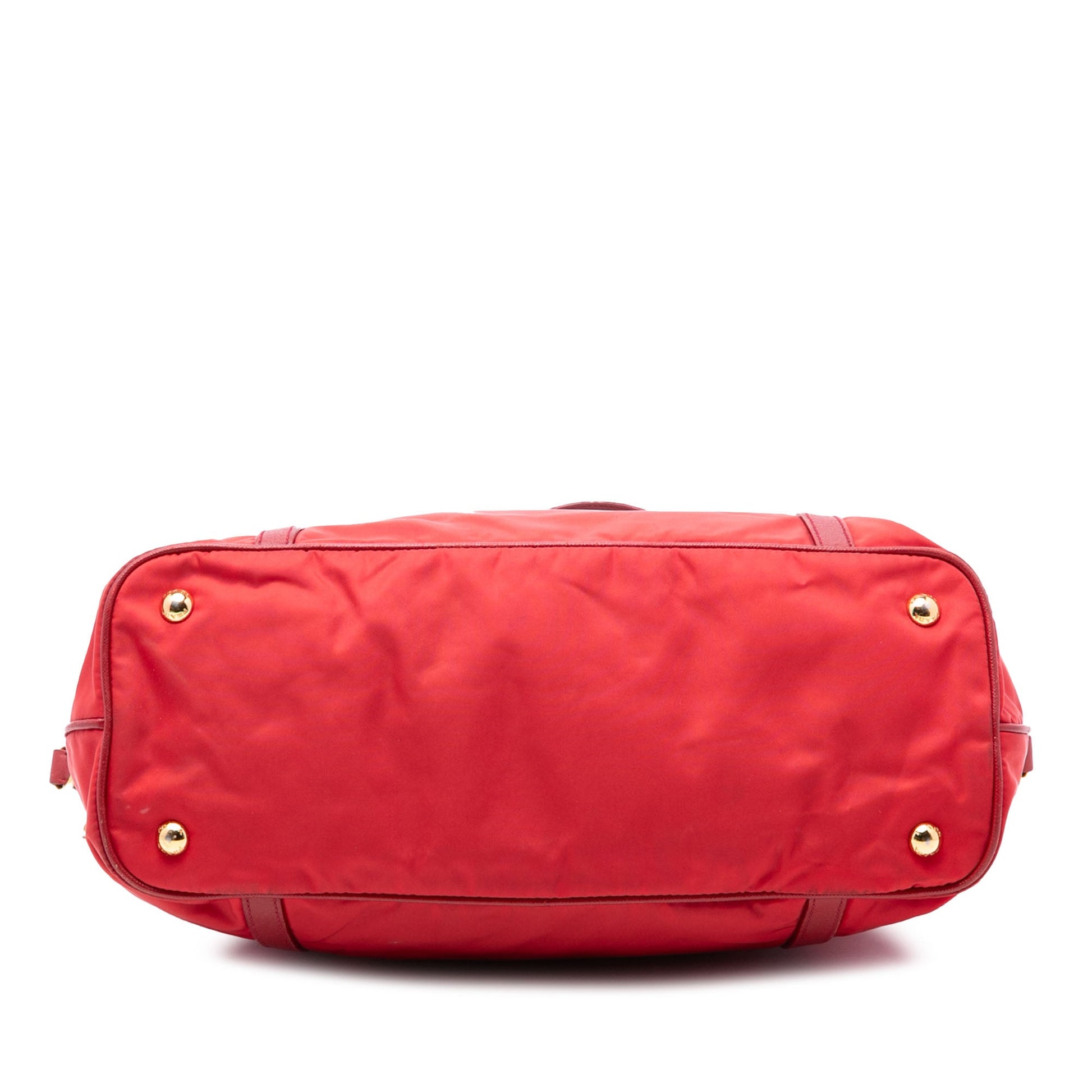 Prada Saffiano Trimmed Tessuto Zip Top Convertible Tote