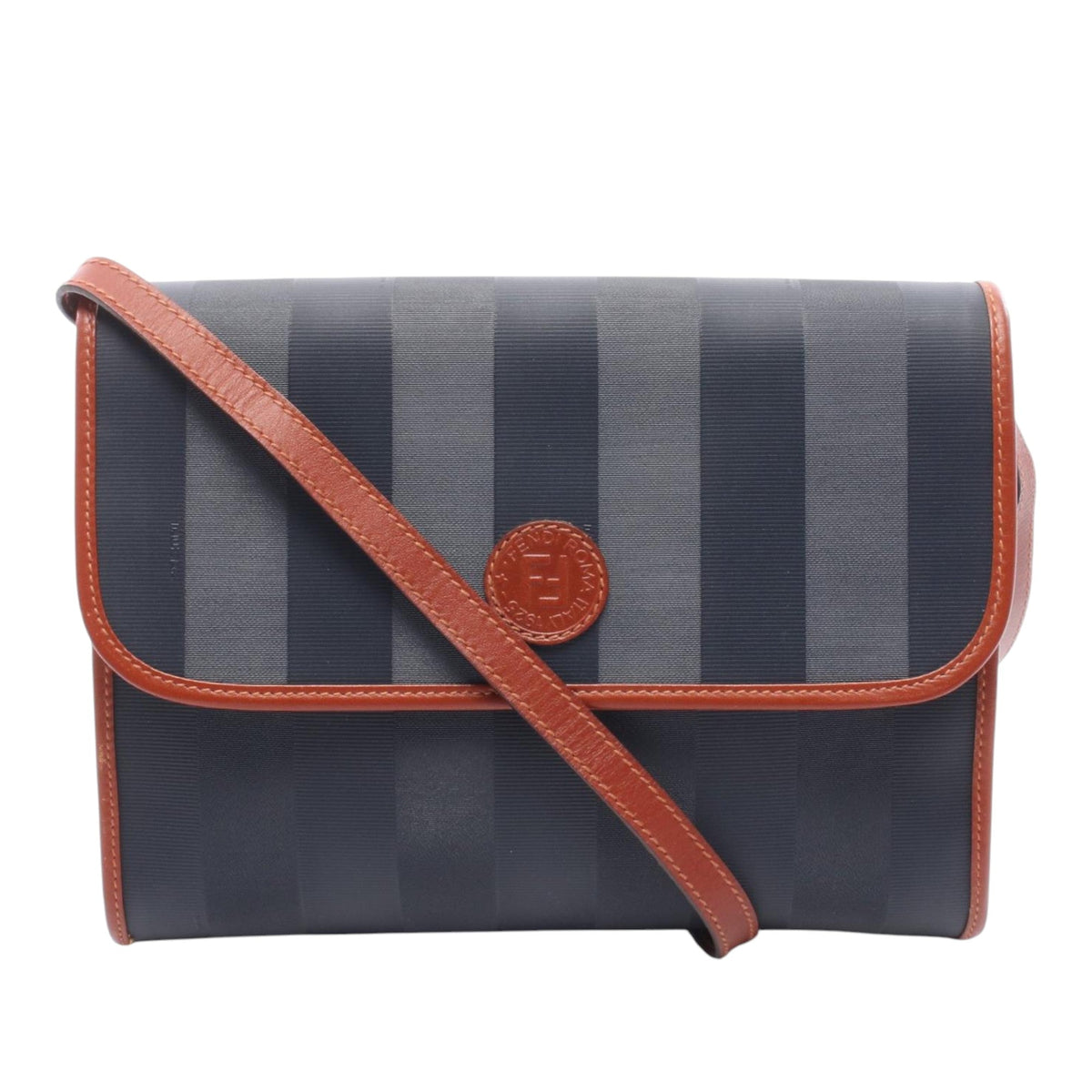 Fendi Pequin Coated Canvas Crossbody