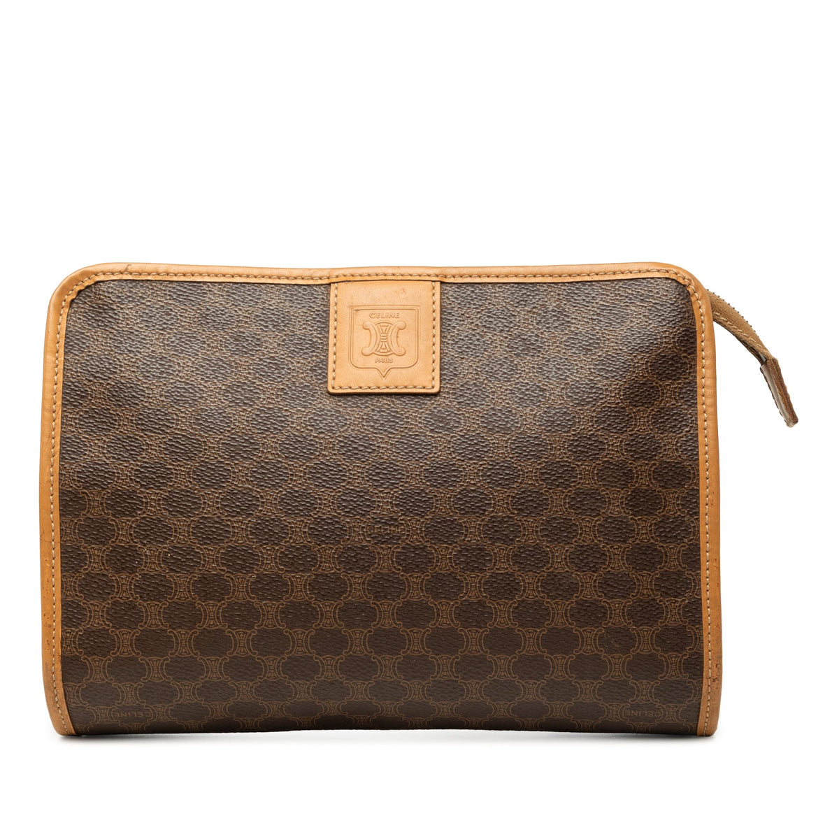 Celine Macadam Coated Canvas Clutch