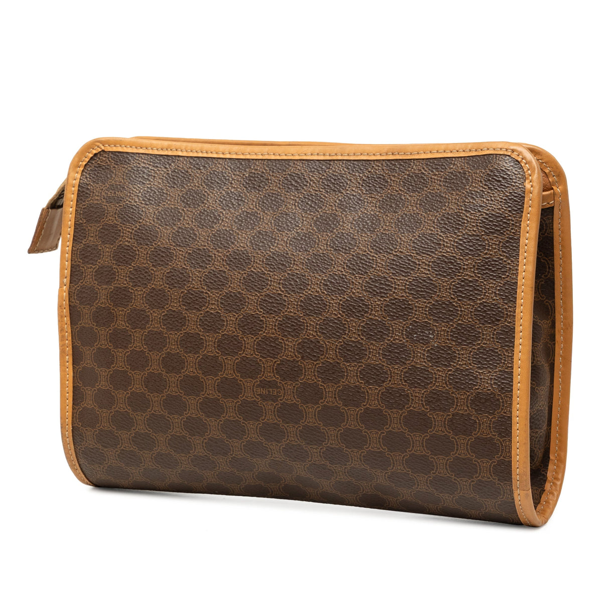 Celine Macadam Coated Canvas Clutch