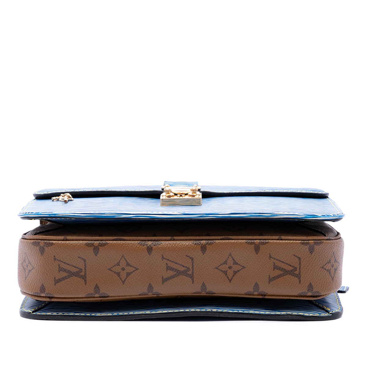 Louis Vuitton Epi Denim and Reverse Monogram Pochette Metis — Blue