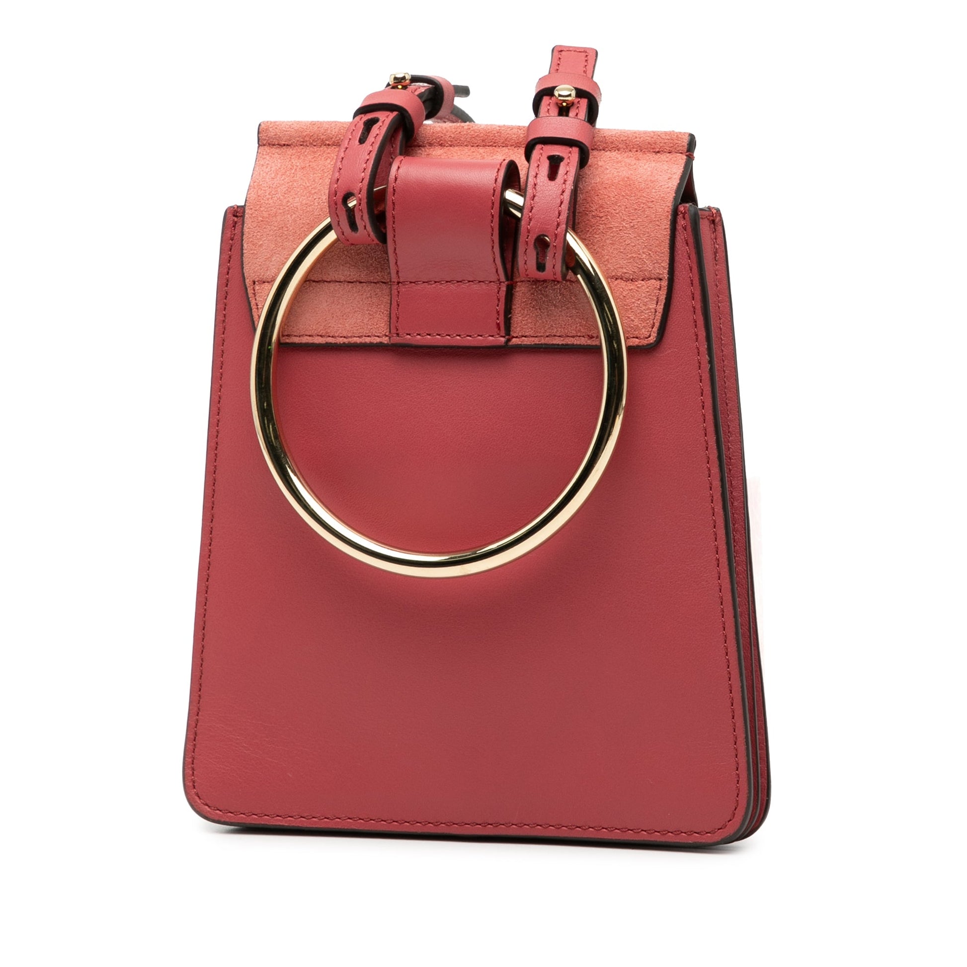 Chloé Mini Calfskin and Suede Faye Bracelet Bag