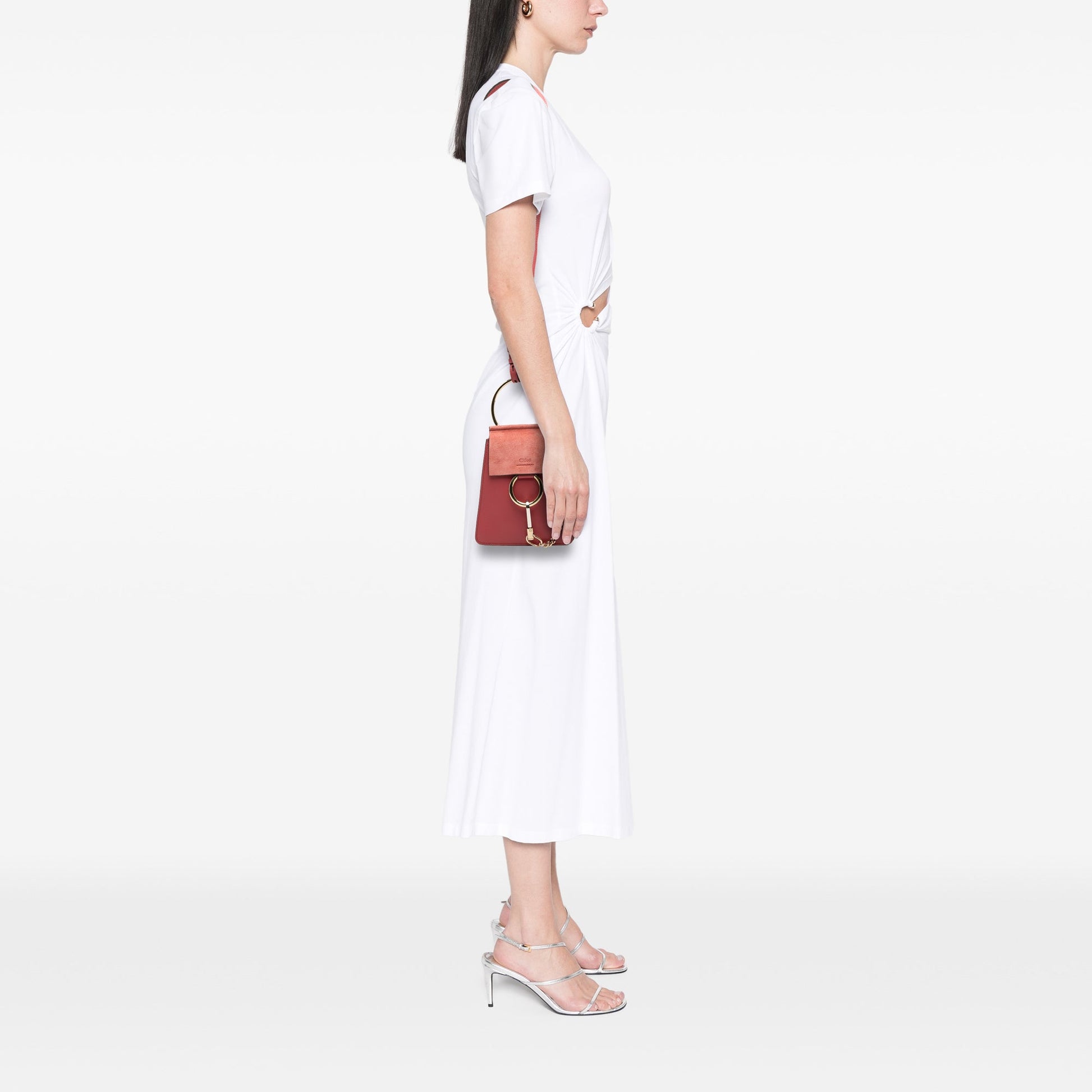 Chloé Mini Calfskin and Suede Faye Bracelet Bag