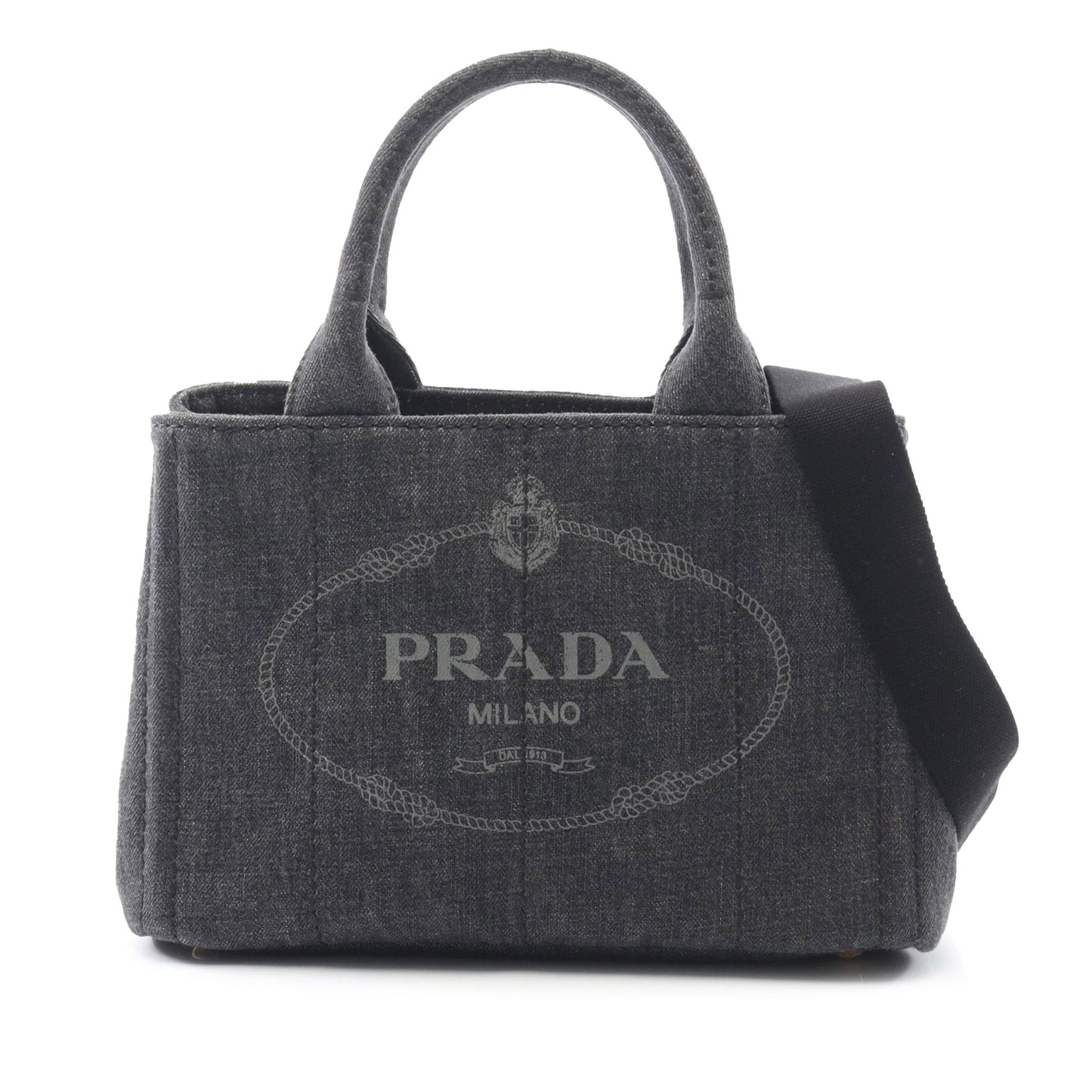 Prada Small Canvas Canapa Logo Satchel