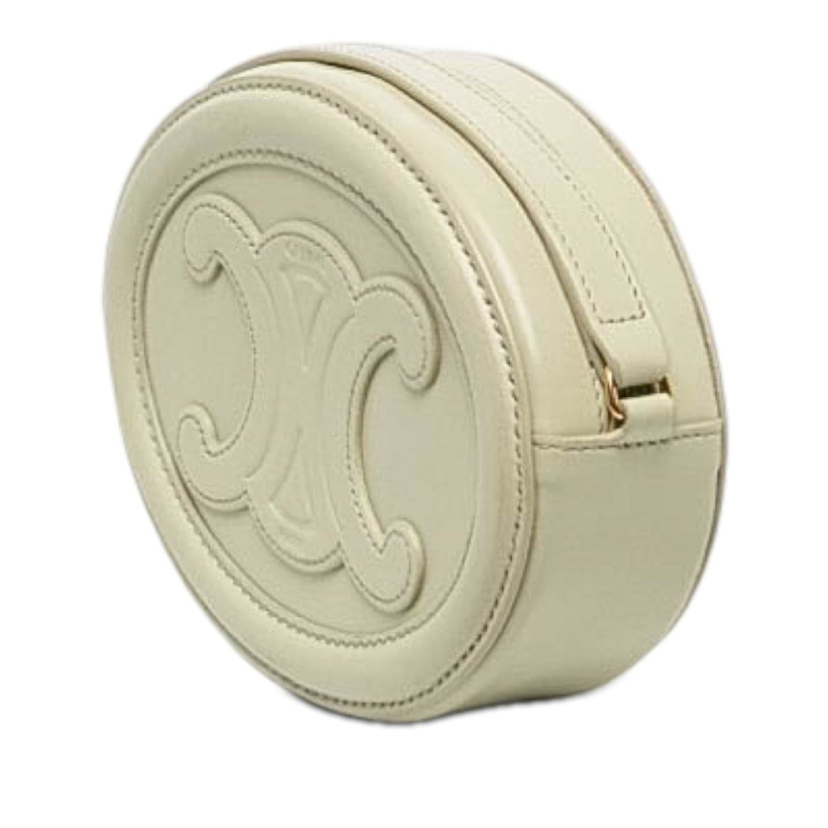 Celine Small Calfskin Cuir Triomphe Oval Crossbody — Brown