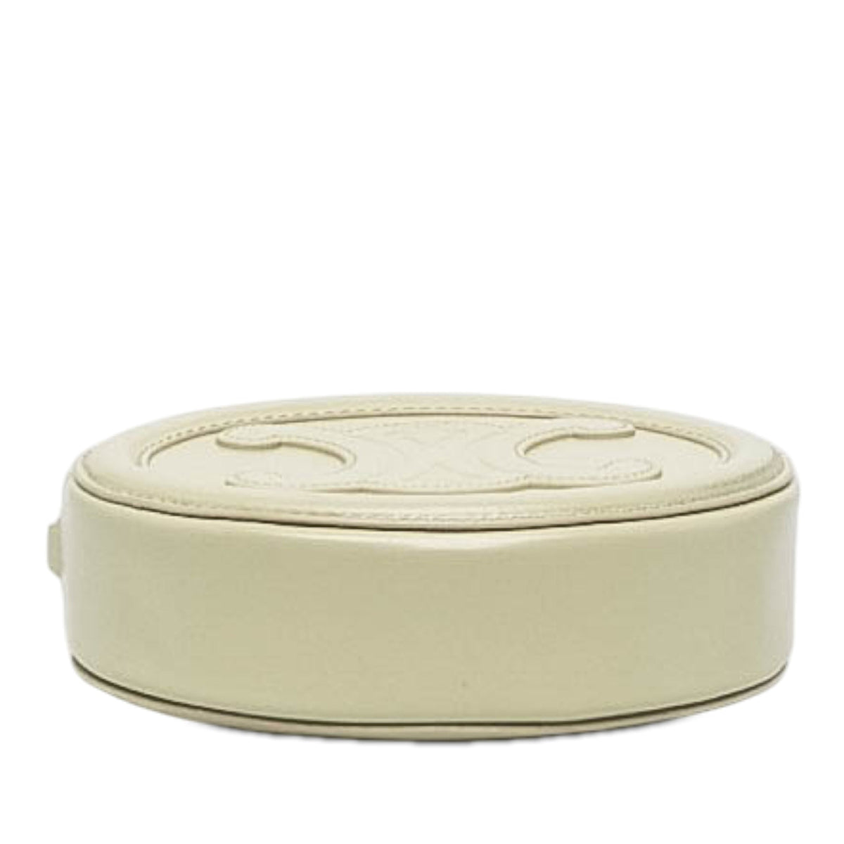 Celine Small Calfskin Cuir Triomphe Oval Crossbody — Brown