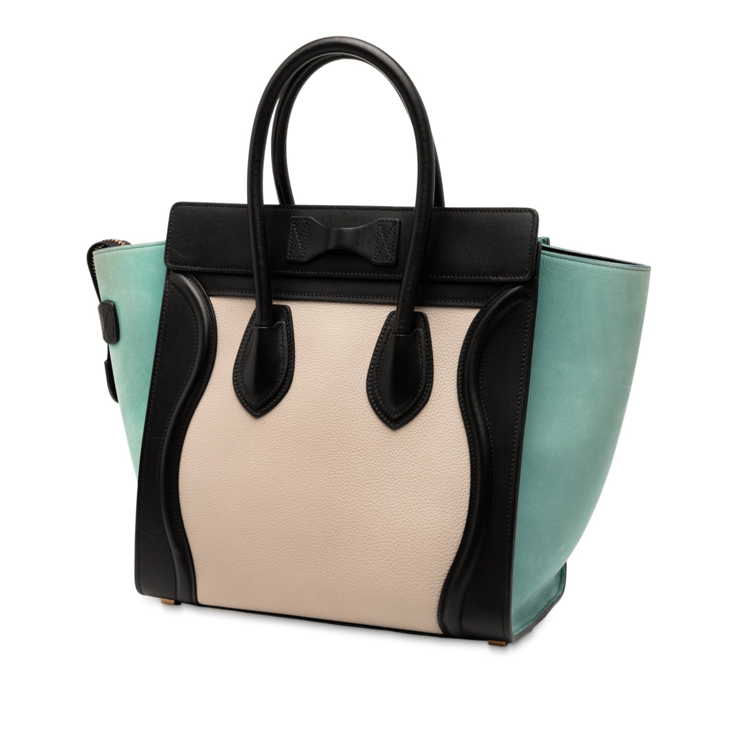 Celine Micro Tricolor Leather Luggage Tote