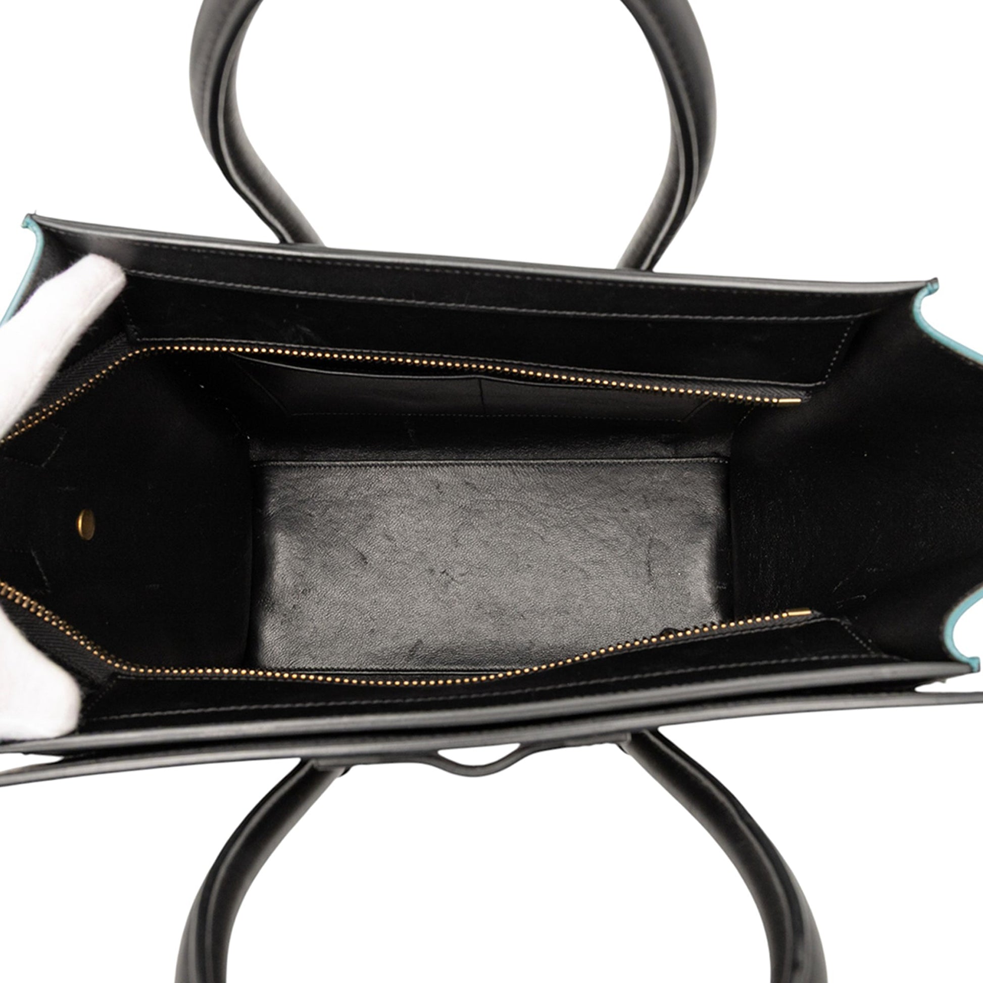 Celine Micro Tricolor Leather Luggage Tote