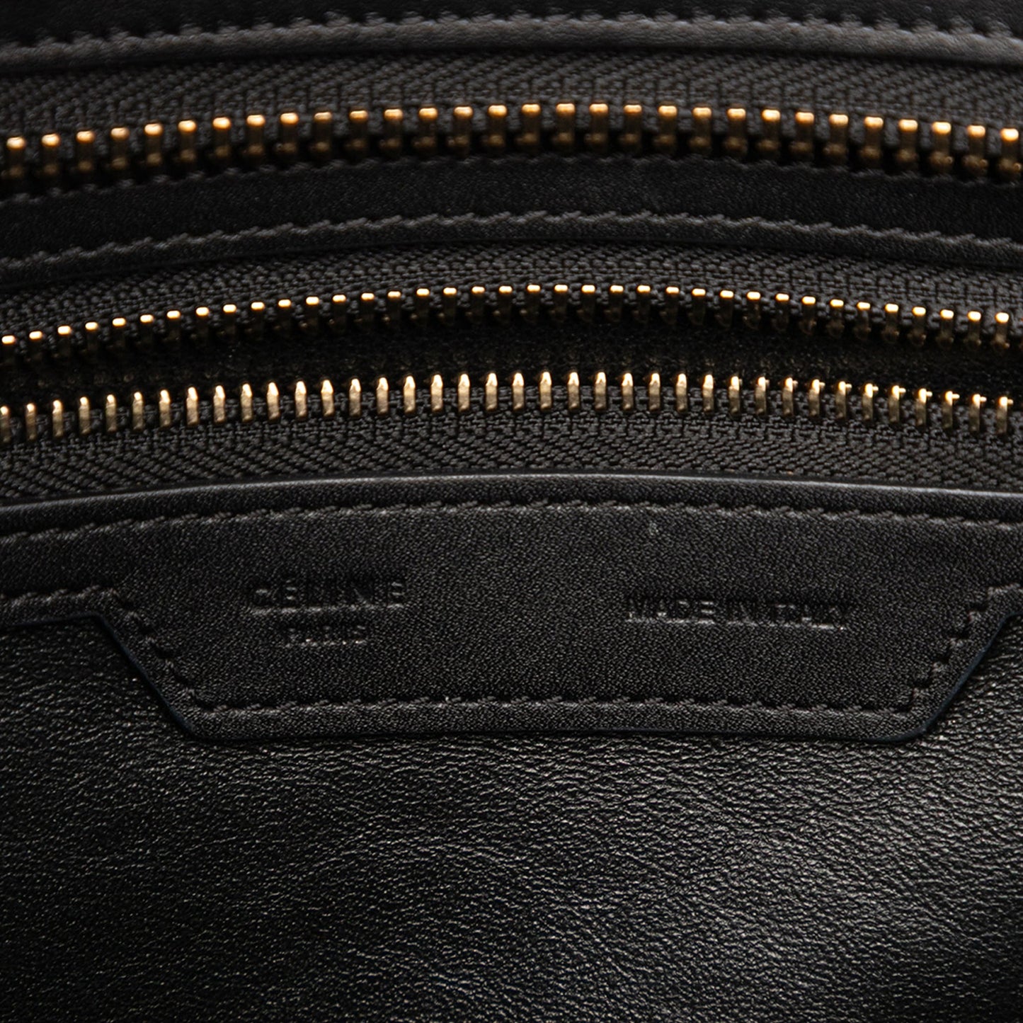 Celine Micro Tricolor Leather Luggage Tote