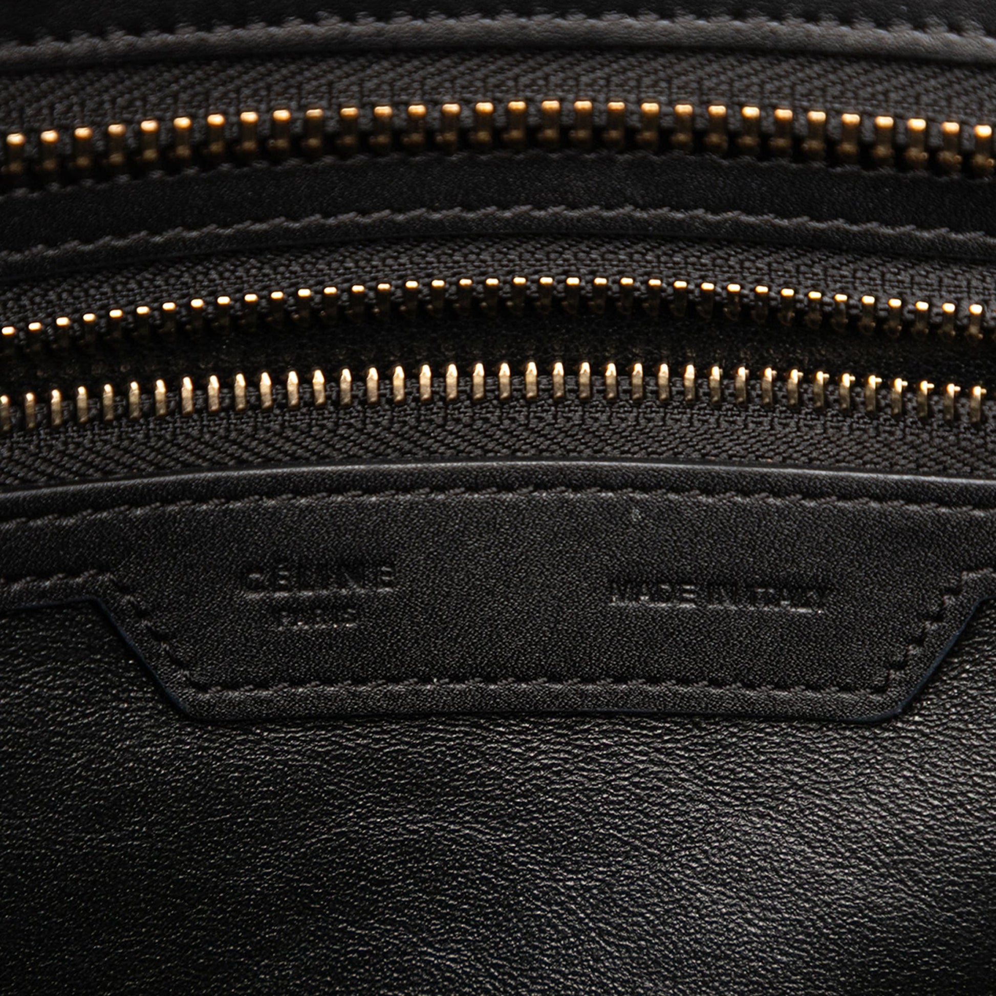 Celine Micro Tricolor Leather Luggage Tote