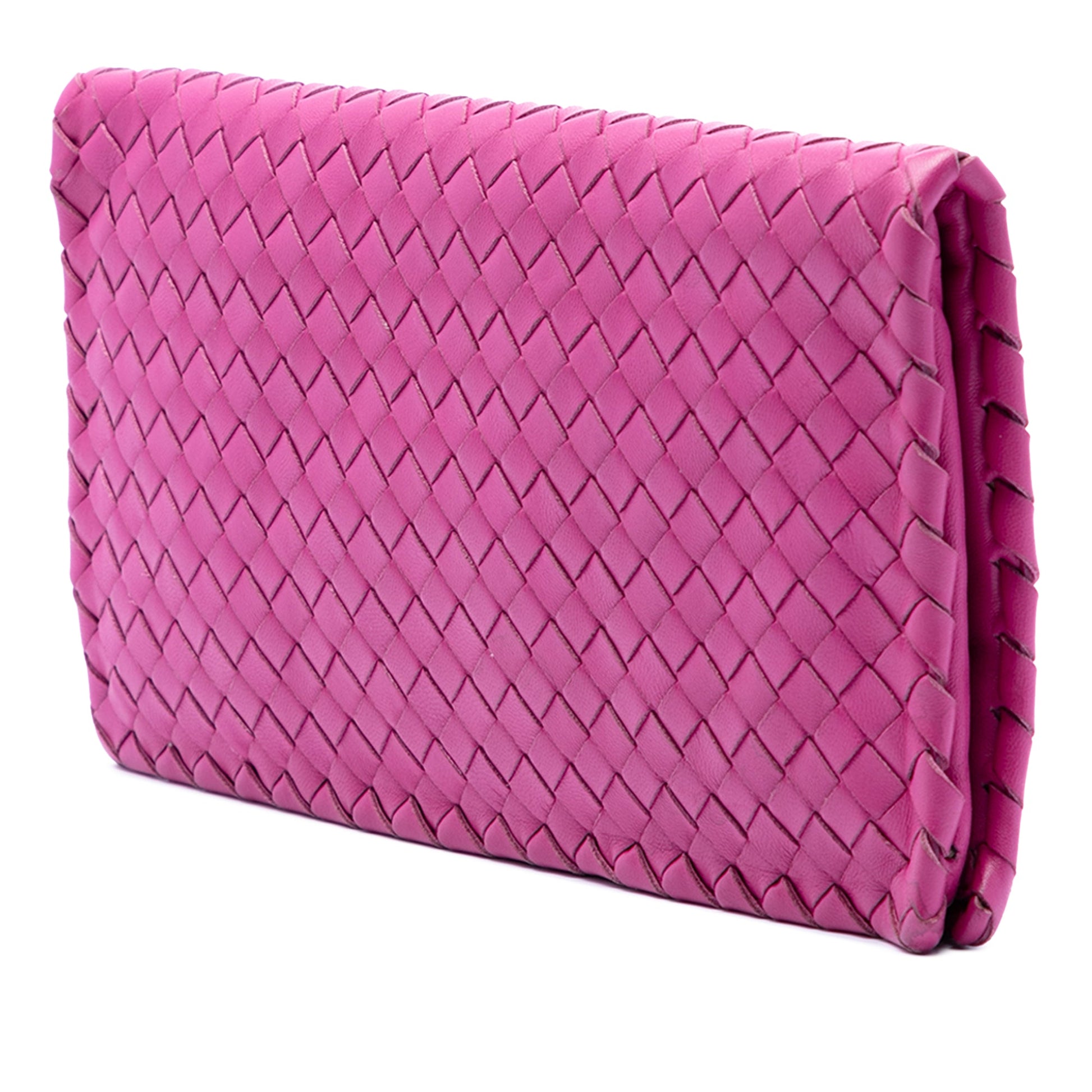 Bottega Veneta Nappa Intrecciato Turn Lock Clutch